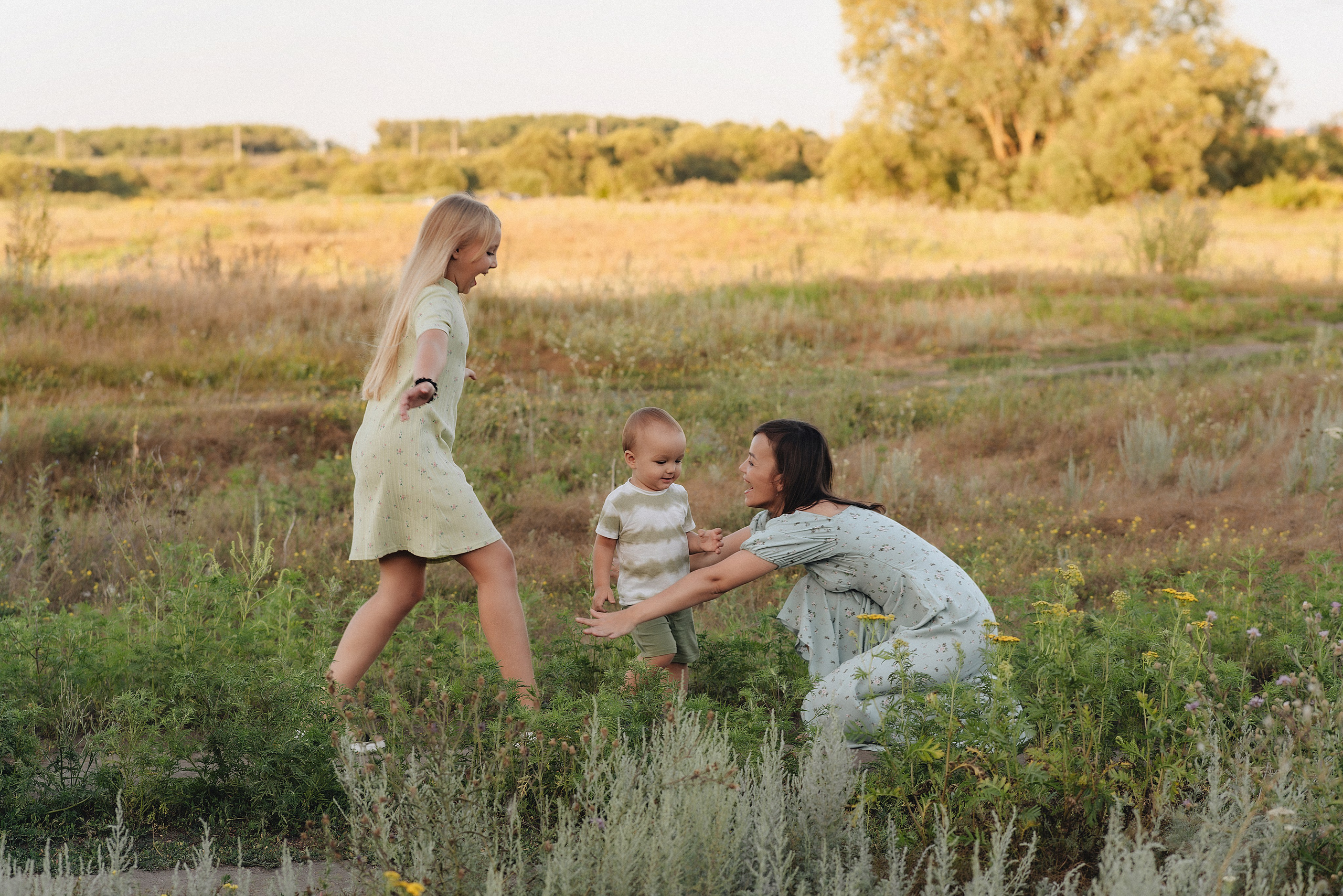 Семейная съемка на закате. Фотограф Карина Шмулёва. Воронеж и область
