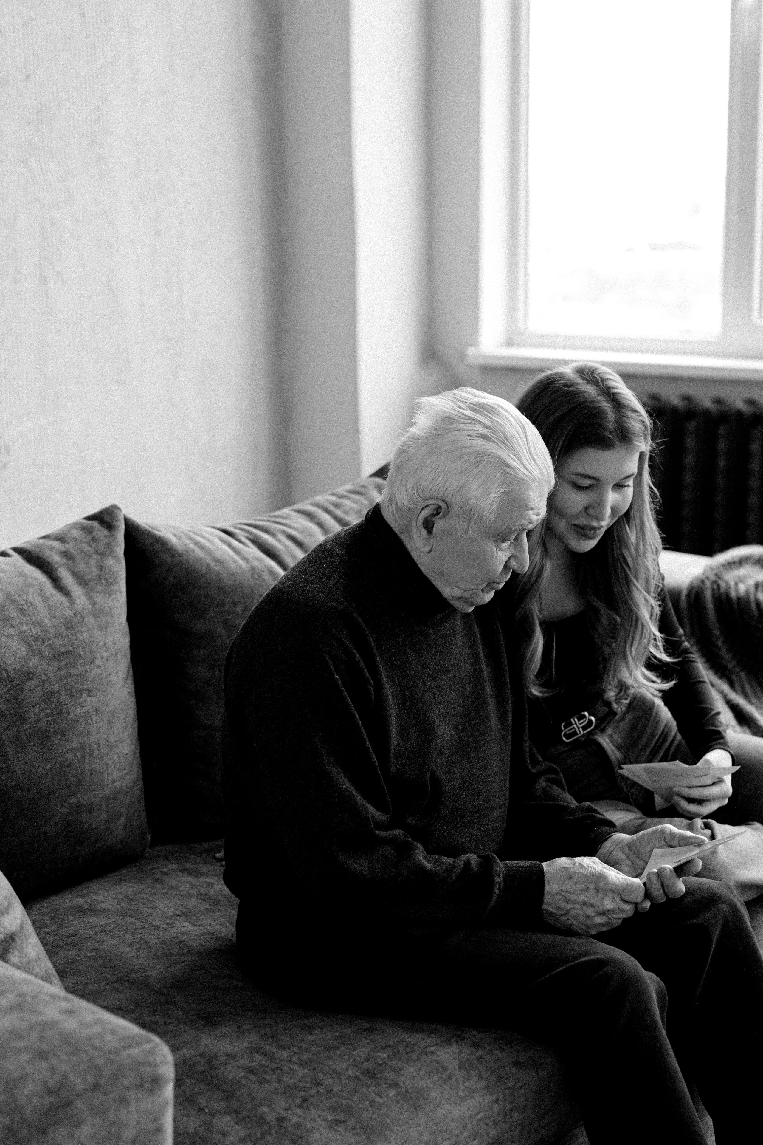 Анастасия и дедушка. Свадебный и семейный фотограф в Калининграде Анастасия Гриценко