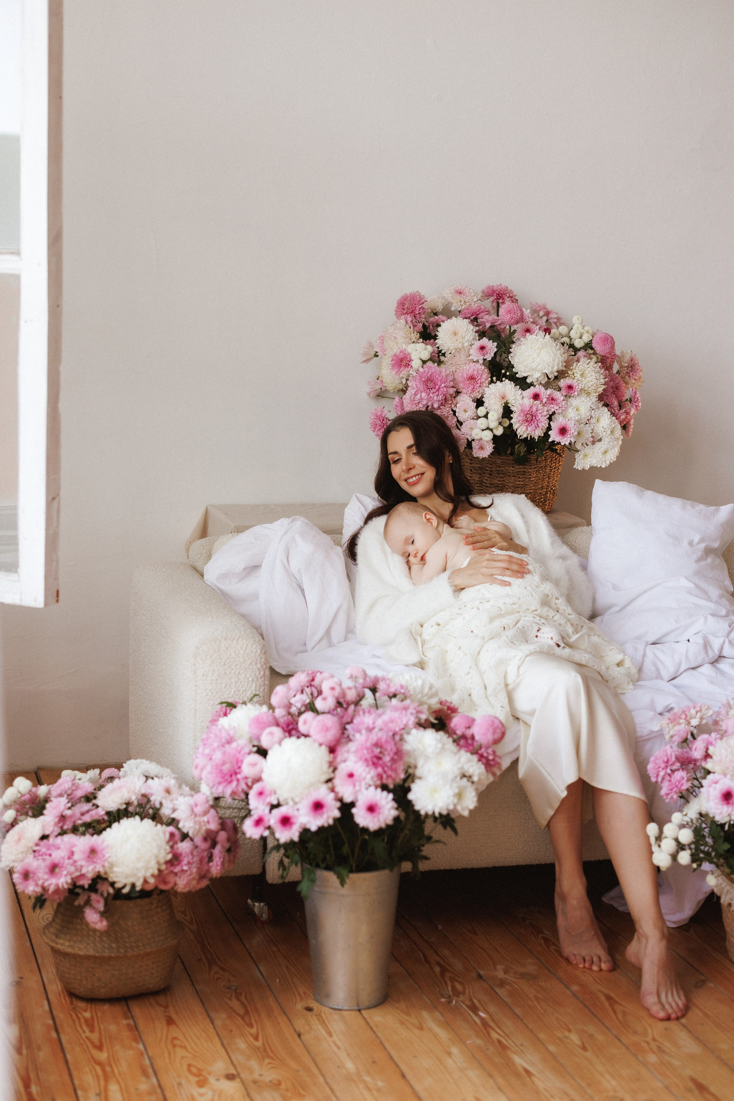 Фотосессия материнства, в фотостудии «Space JOBS», город Краснодар. Семейный и детский фотограф в Краснодаре Анна Трашкова