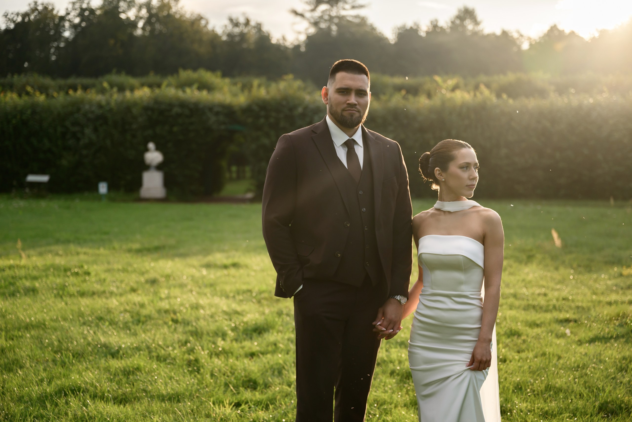 Свадьба для двоих Ксении и Даниила. Регистрация брака в ЗАГСе Крокус сити холла, прогулка в усадьбе Архангельское. Semerlina.ru