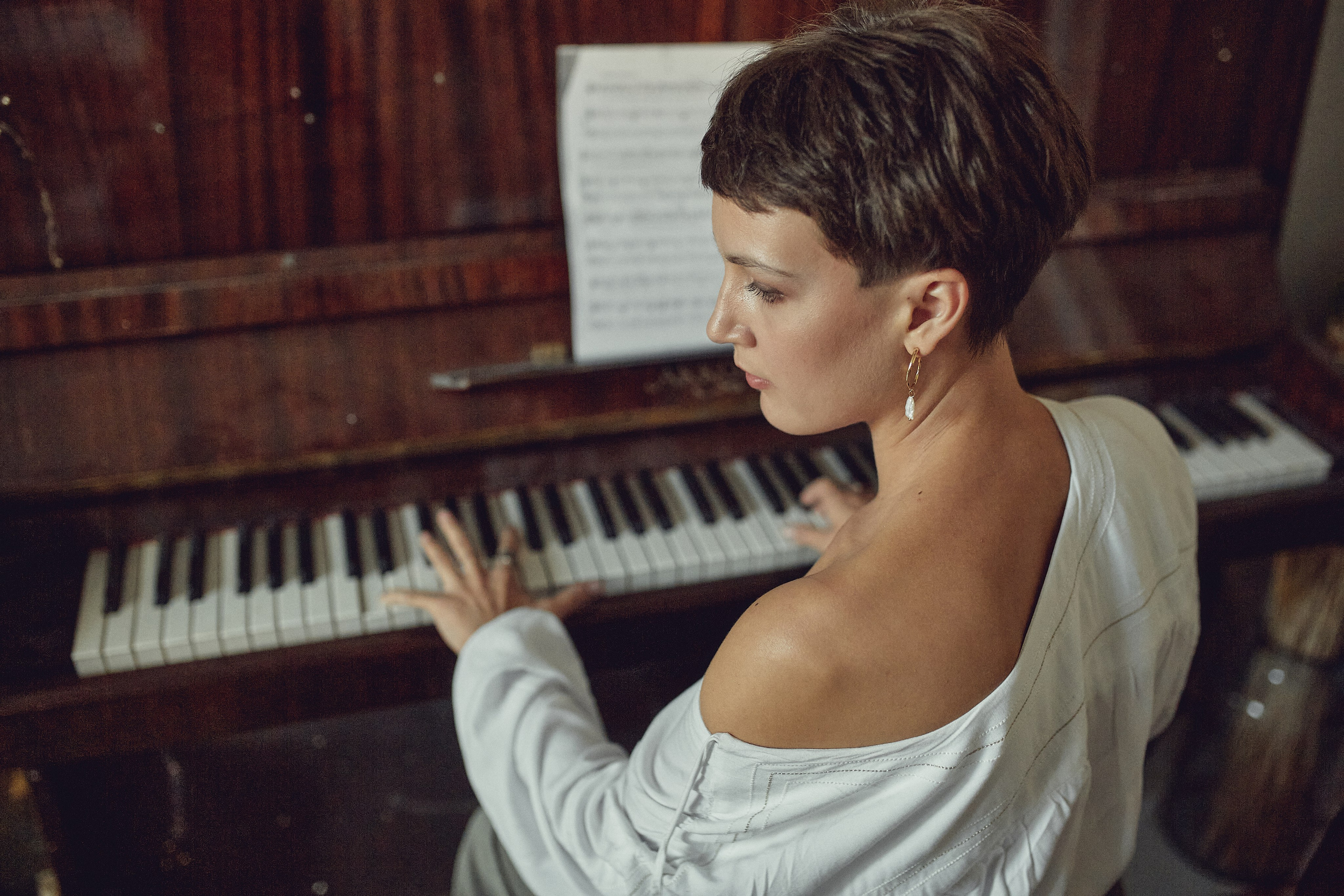 Съёмка в мастерской художника Лиды Железняк