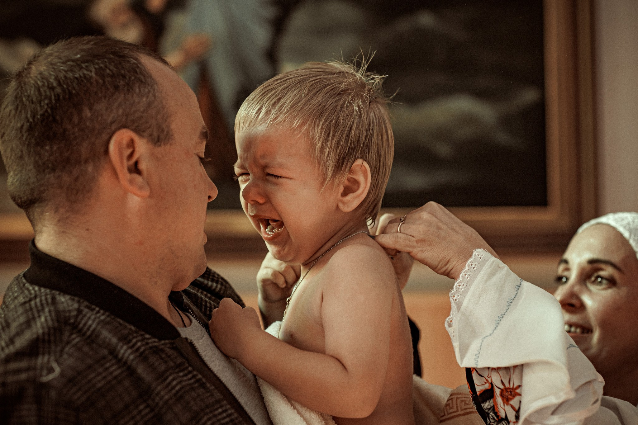 Таинство Крещения Егора. Храм п.Ахтырского. Детский семейный фотограф в Абинске
