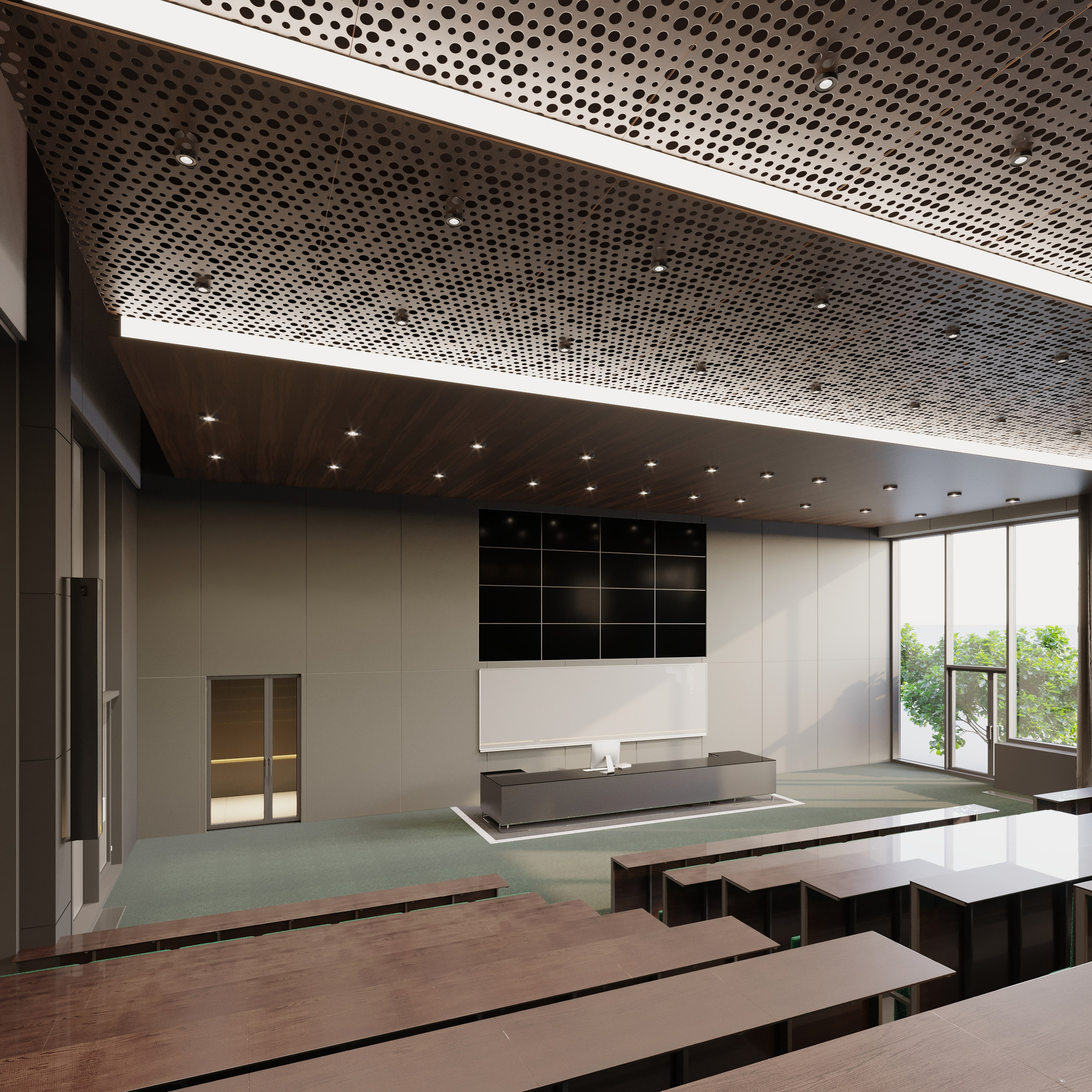 Marine Institute Auditorium — 3D Visualization of Educational Hall. 3D INTERIOR AND ARCHITECTURE VISUALIZATION