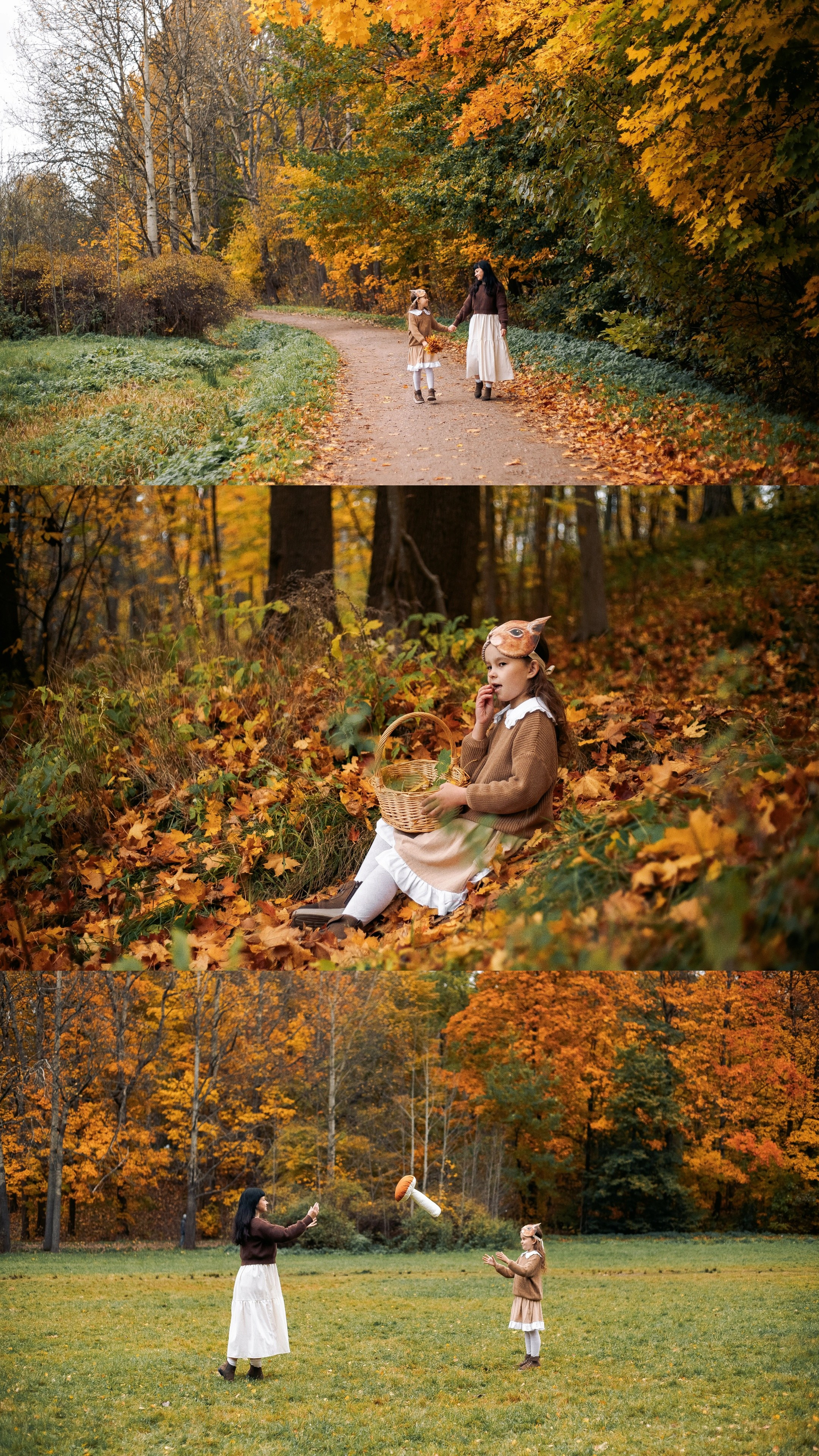 Семейная фотосессия осенью в парке Санкт-Петербург