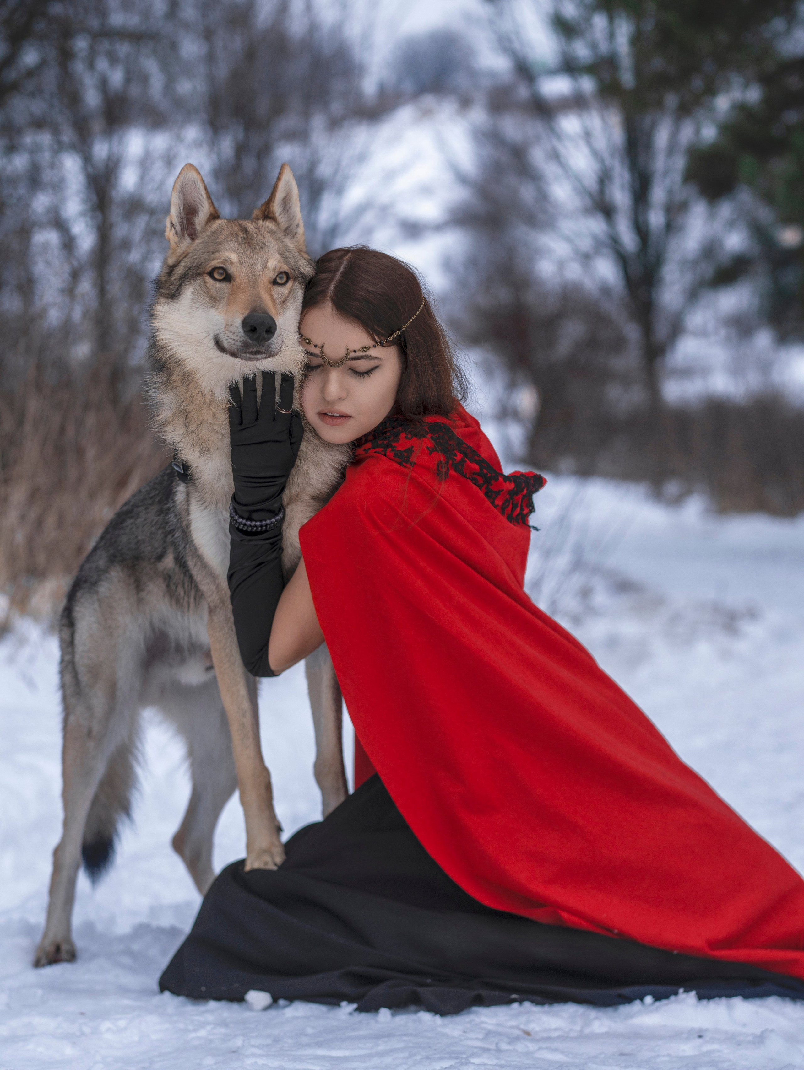 Валерия и влчак. Арт фотограф, женский фотограф Москва