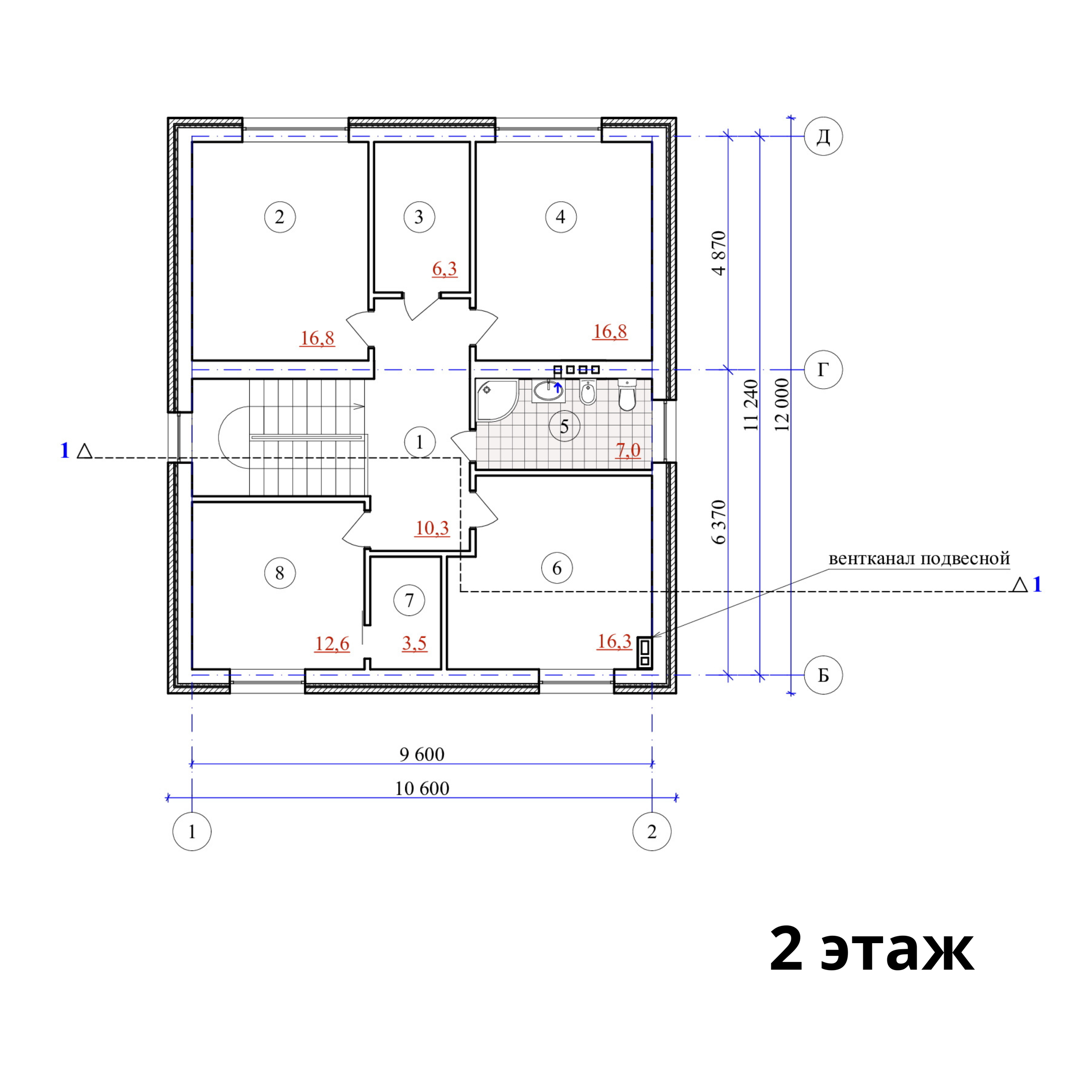 Двухэтажный дом 200 м². Das House