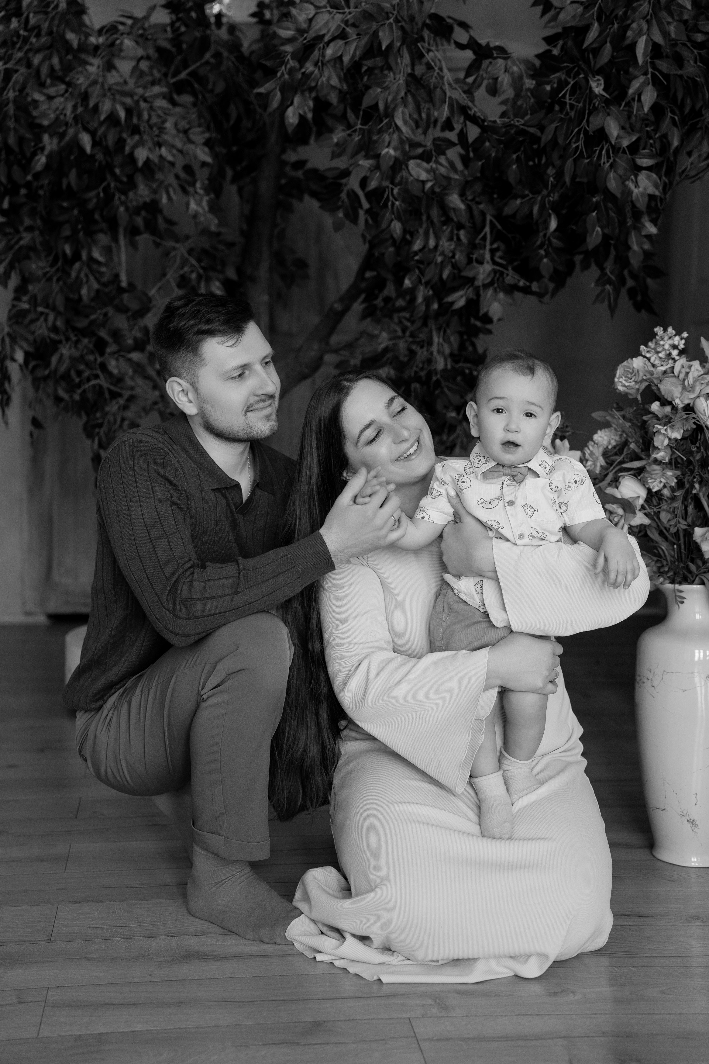 Семейная фотосессия в студии. Портретный фотограф Олеся Владимирова в Москве