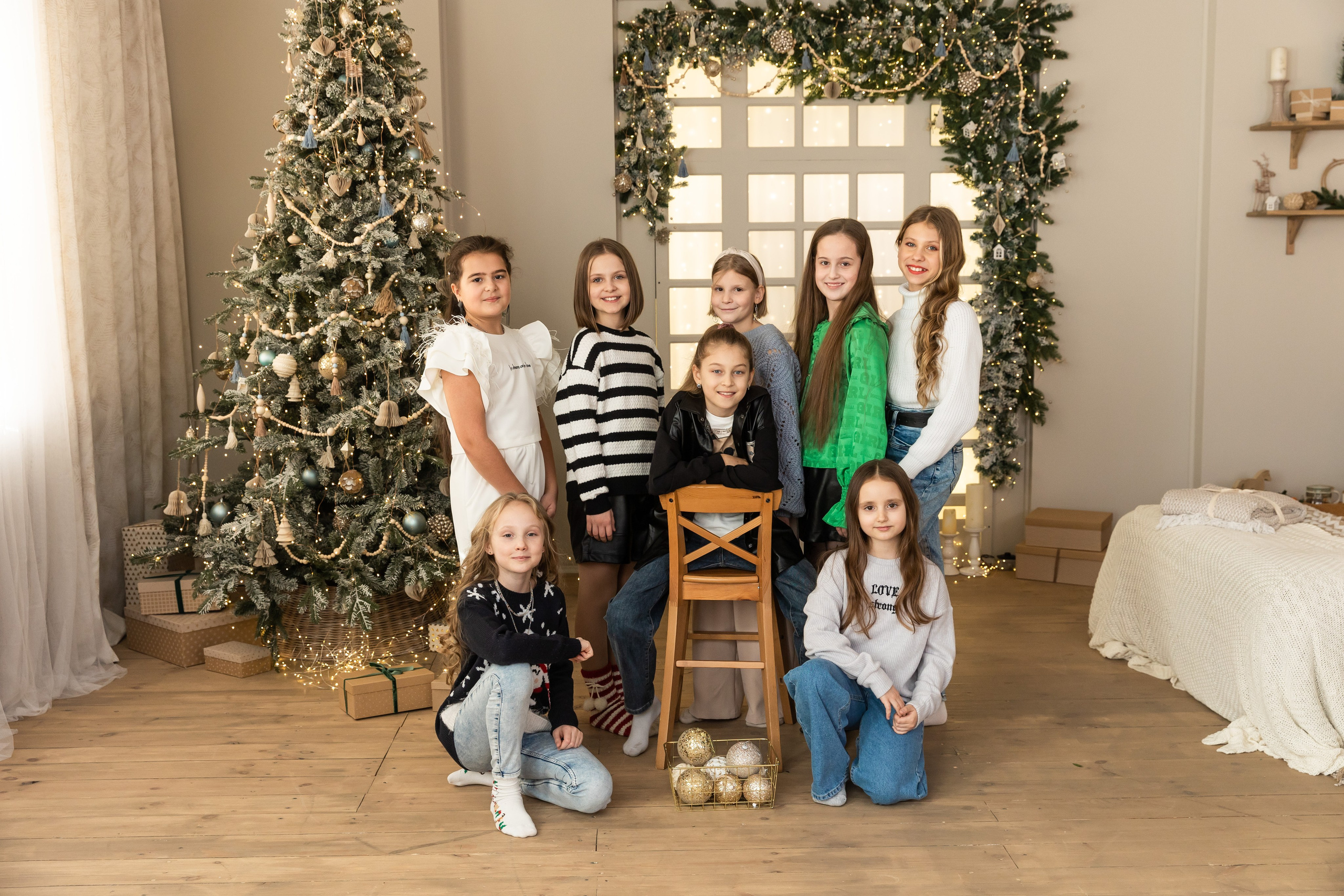 Новогодняя фотосессия в студии 4 класс. Семейный, детский, школьный фотограф в Благовещенске Яна Белоусова