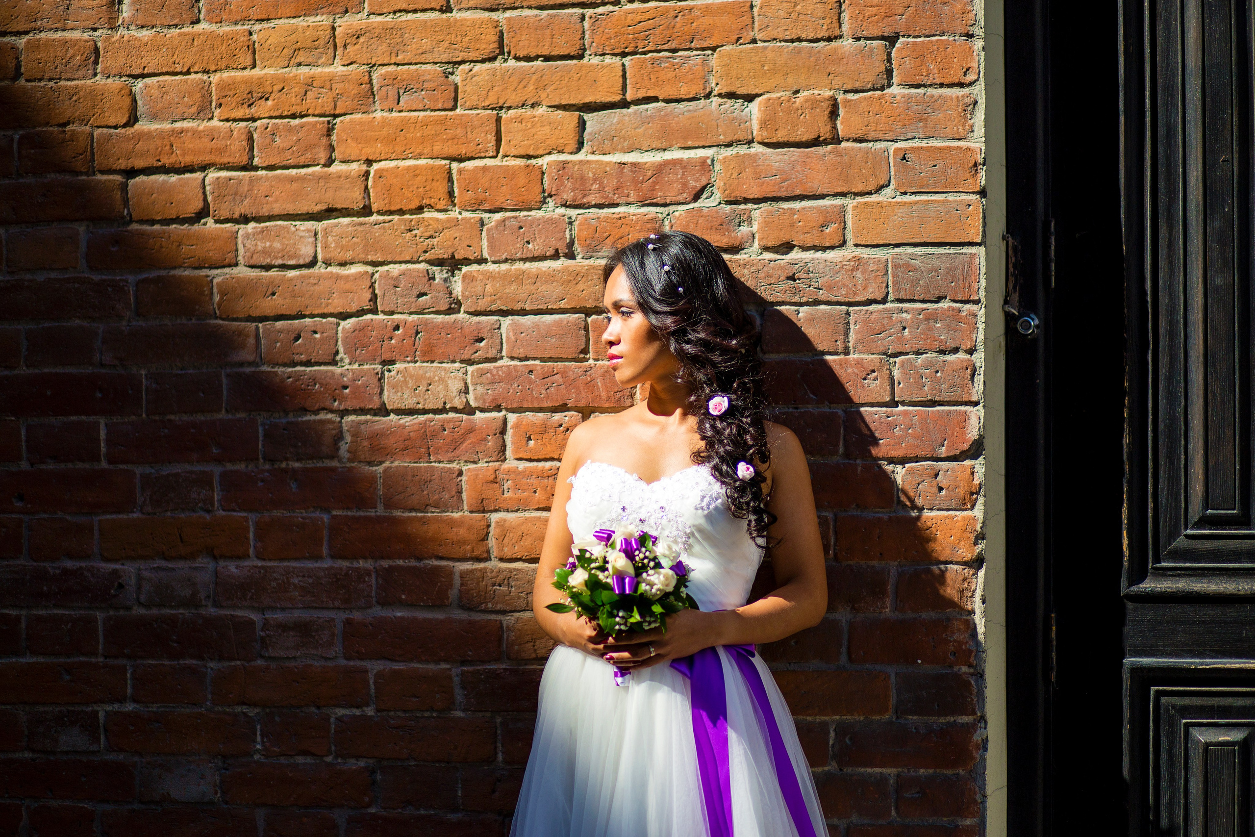 тень падает на невесту! свадебное фото