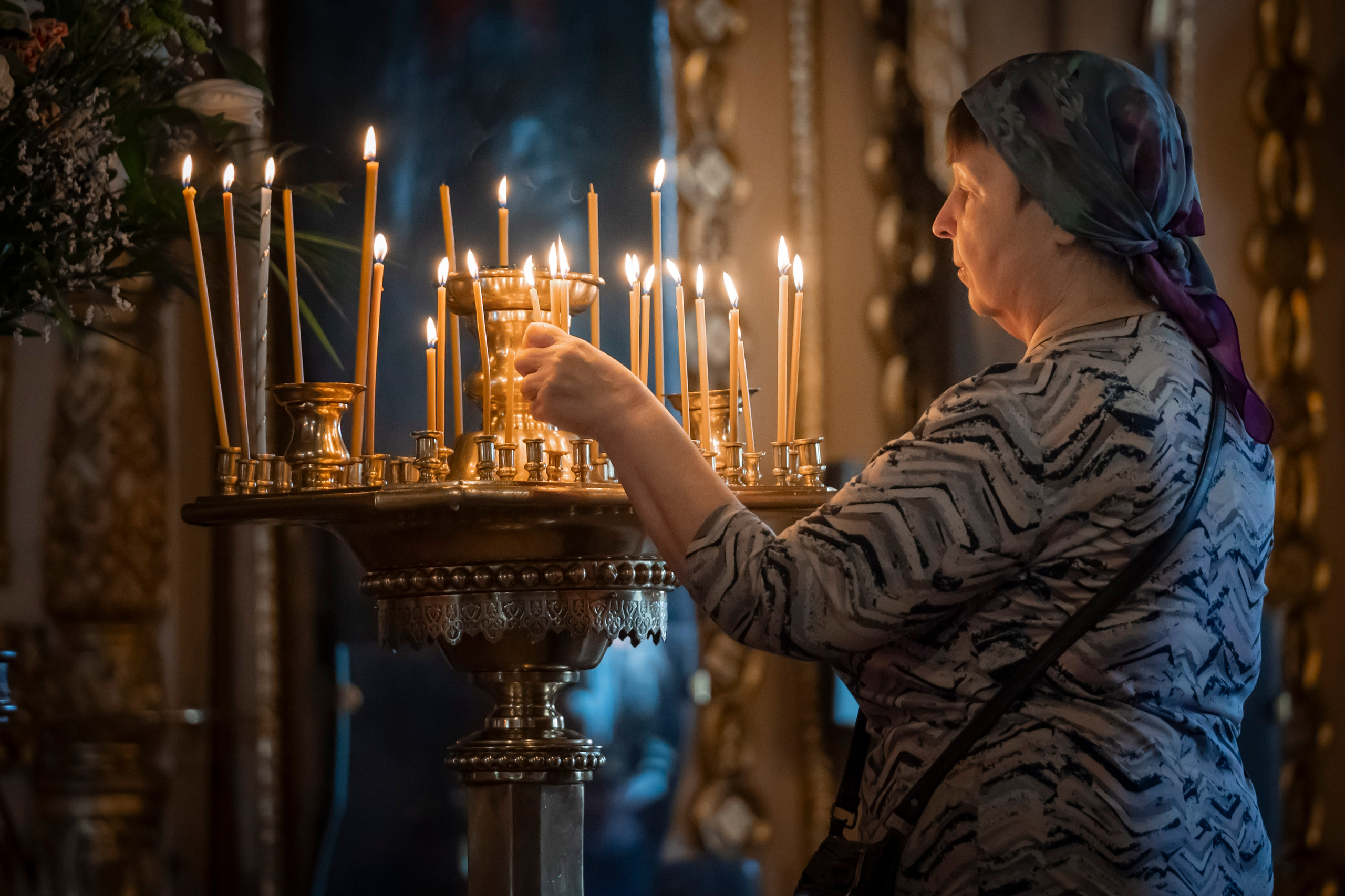 Богородский храм. Благовещение. Божественная Литургия. Антон и Татьяна Денисенко — В храме