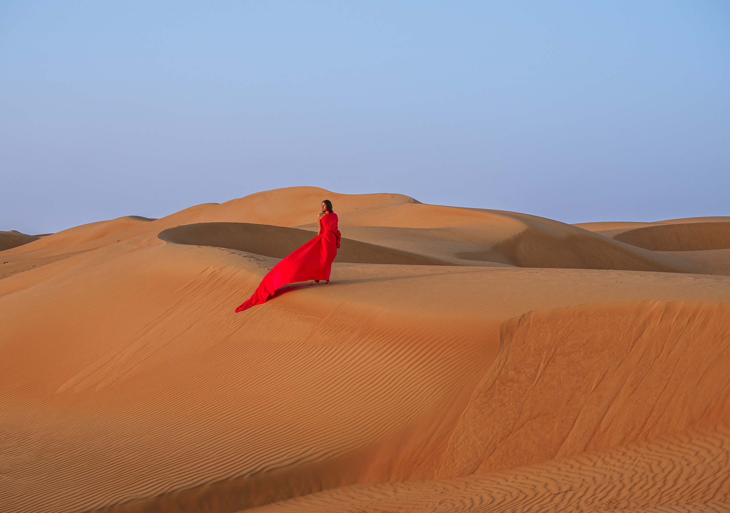 В пустыне. Творческие сьемки