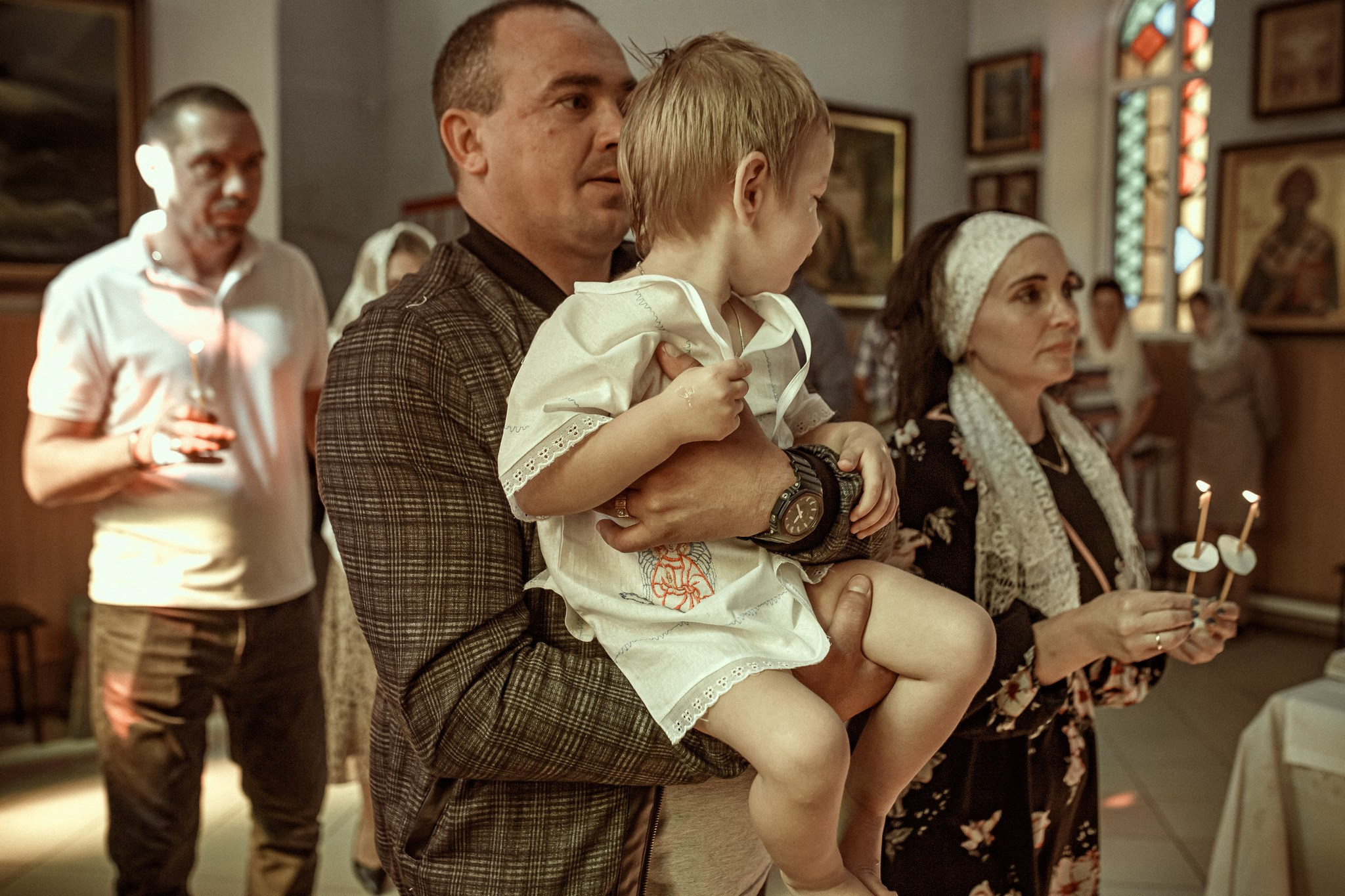 Таинство Крещения Егора. Храм п.Ахтырского. Детский семейный фотограф в Абинске