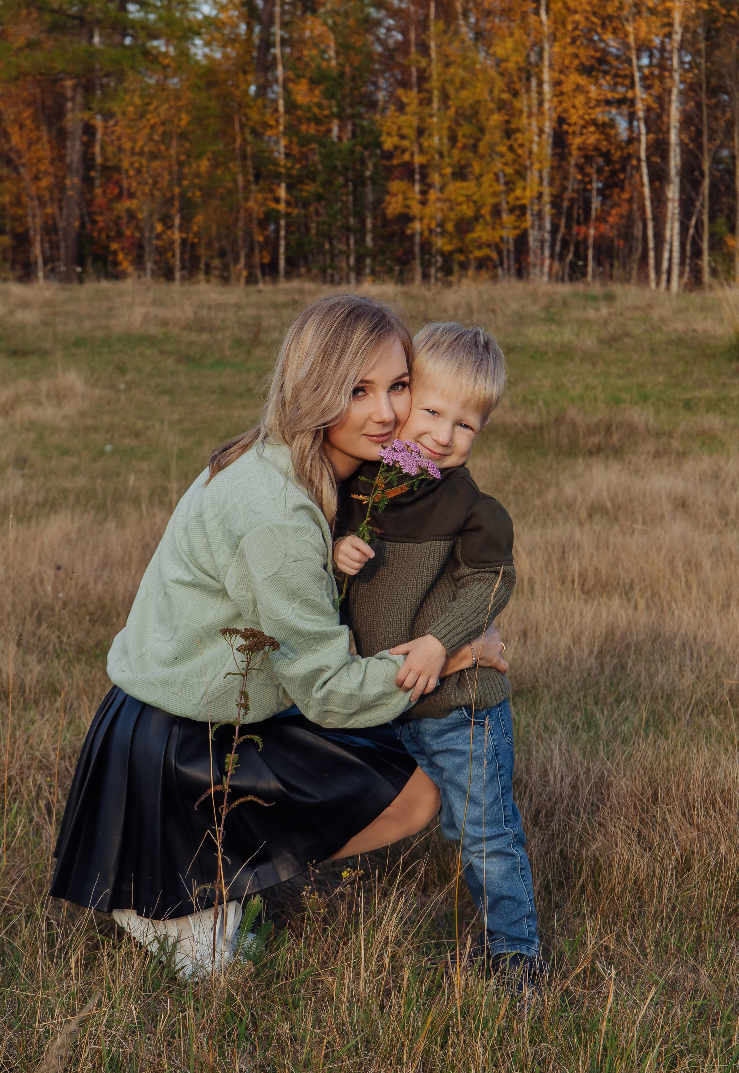 Олеся с семьей