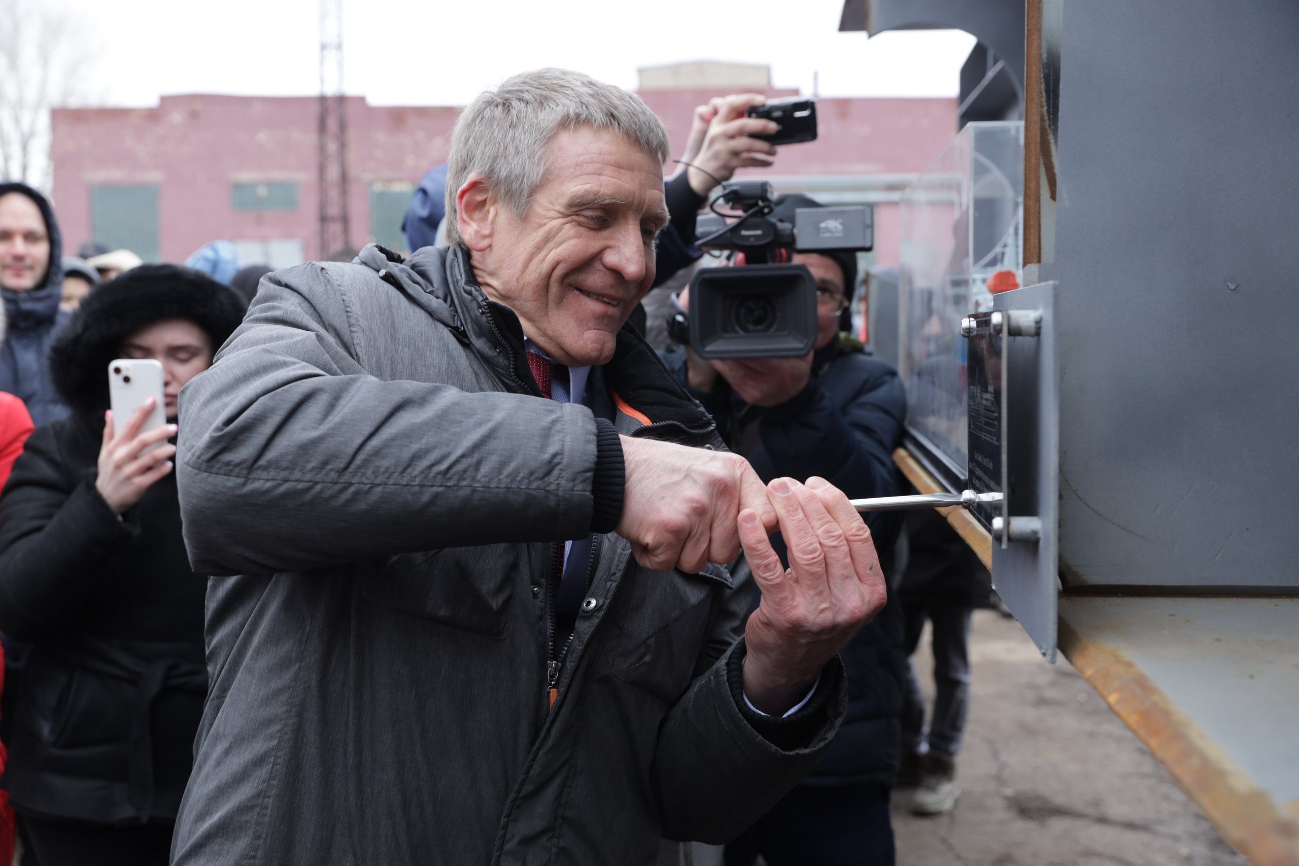 ЗАО нефтефлот Зимние фото + закаладка киля Судна. Фотограф в Самаре Максим Тырин