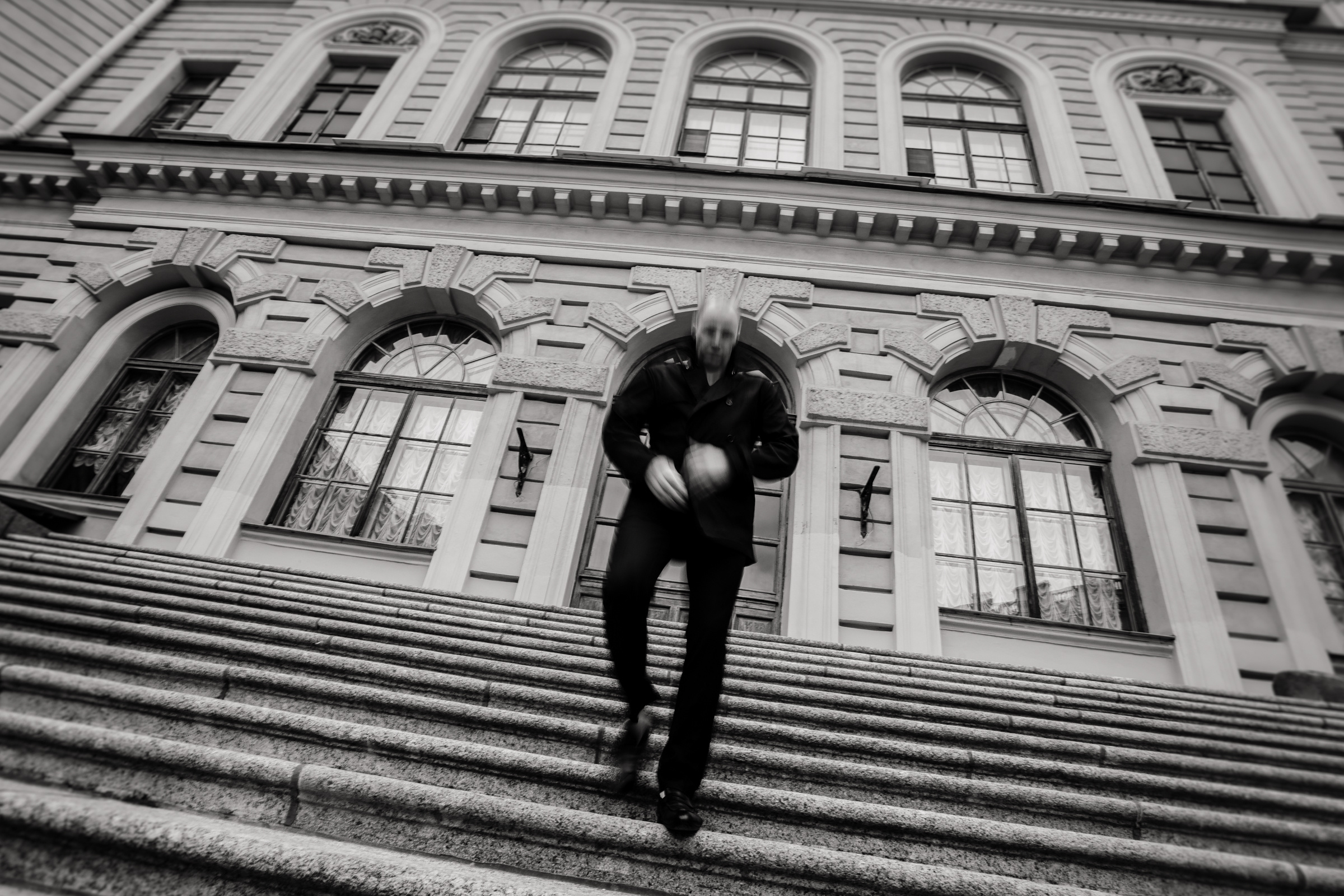 Вадим. Черно-белое. Ева Демидова. Спортсмен по конкуру в Санкт-Петербуре