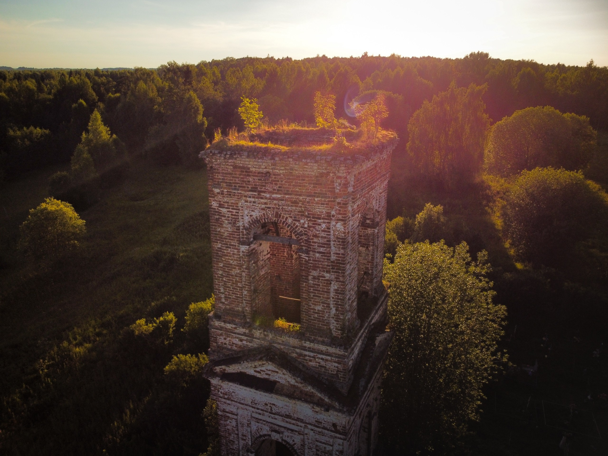 Церковь Святой Богородицы в урочище Богородское рядом с деревней Пореево, Ярославская область, лето