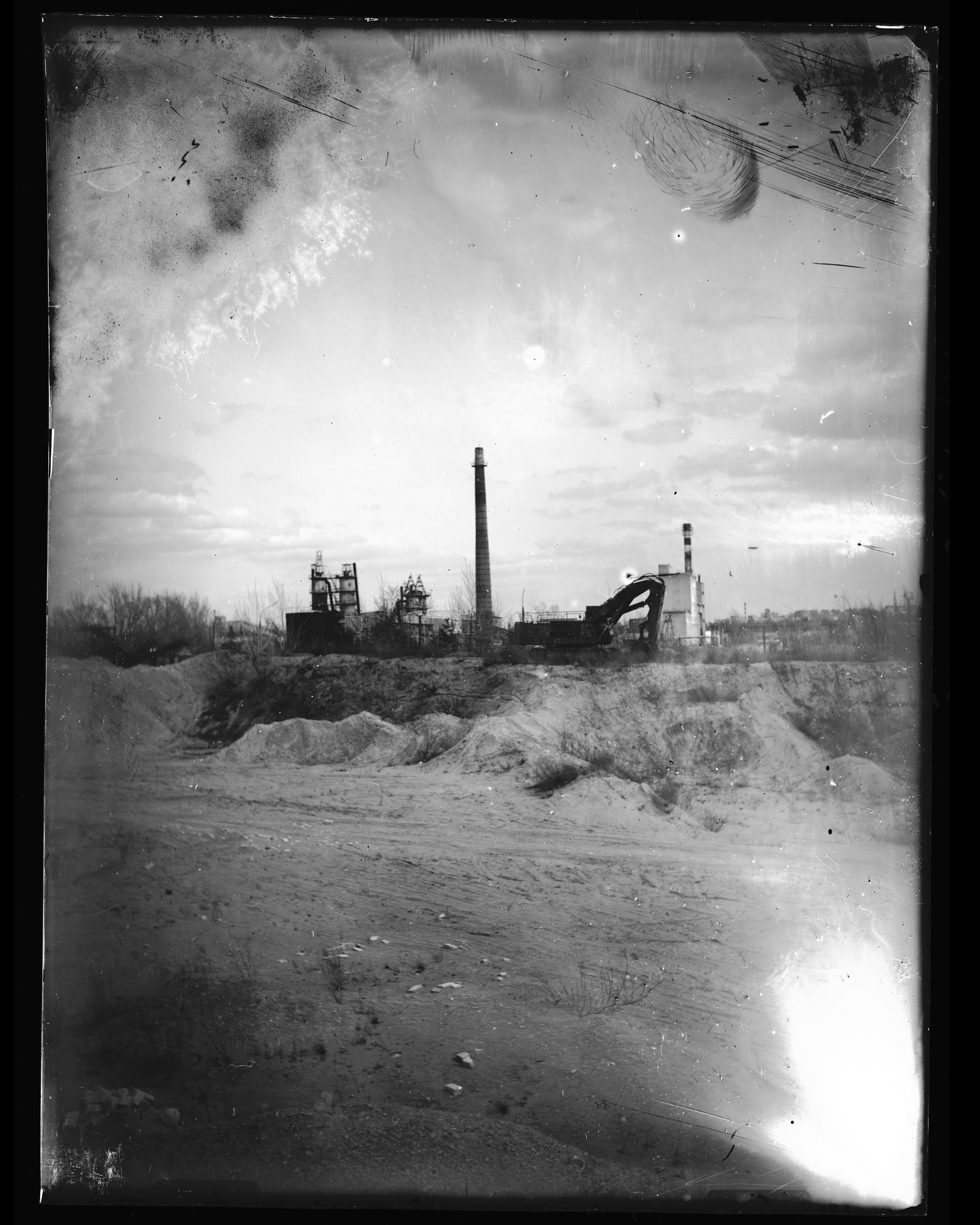 Glass plates. Darkroom aesthetics