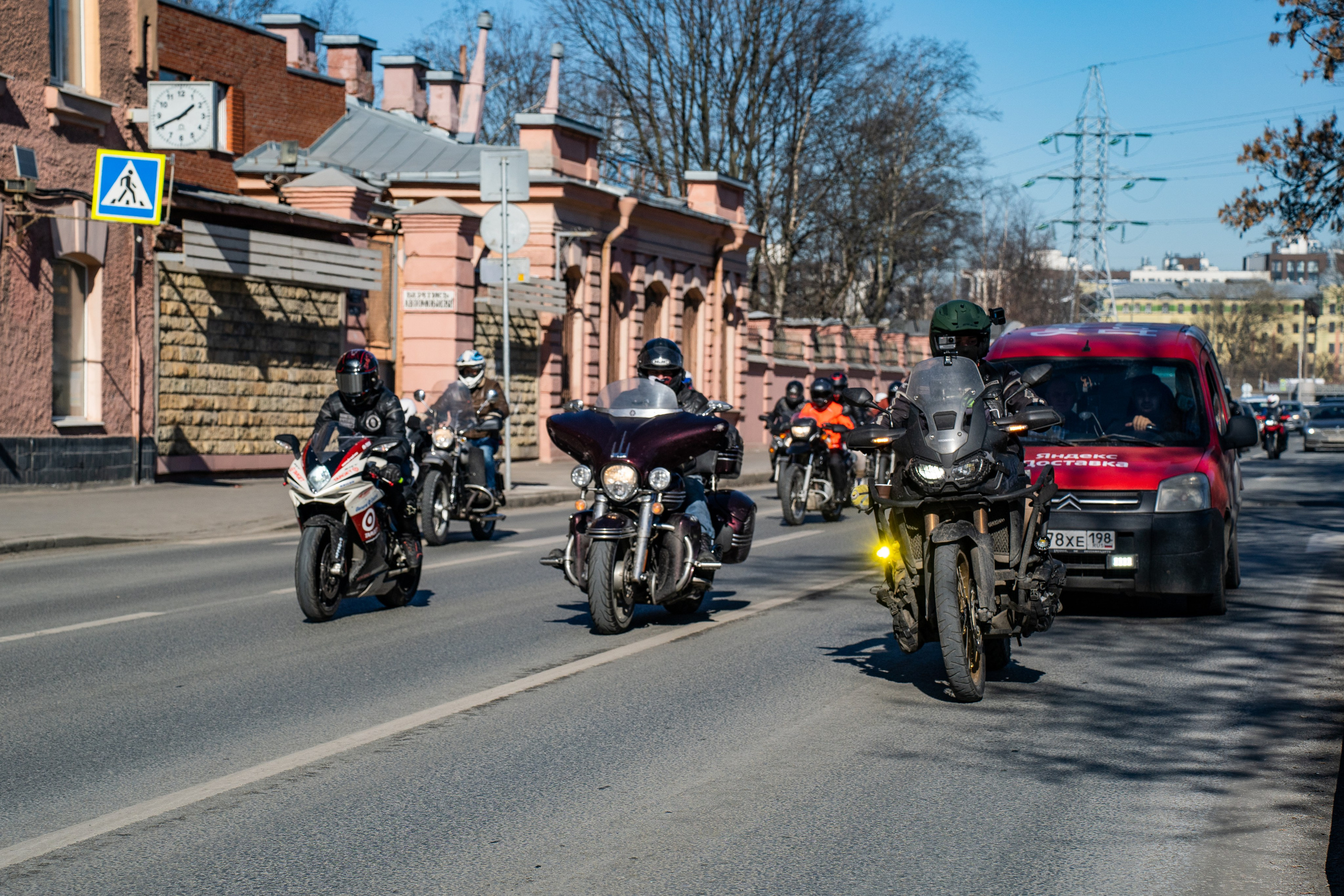 Весенний прохват мотоклуба Normans Riders MC. Концертный и репортажный фотограф в Санкт-Петербурге Слава Пахомов
