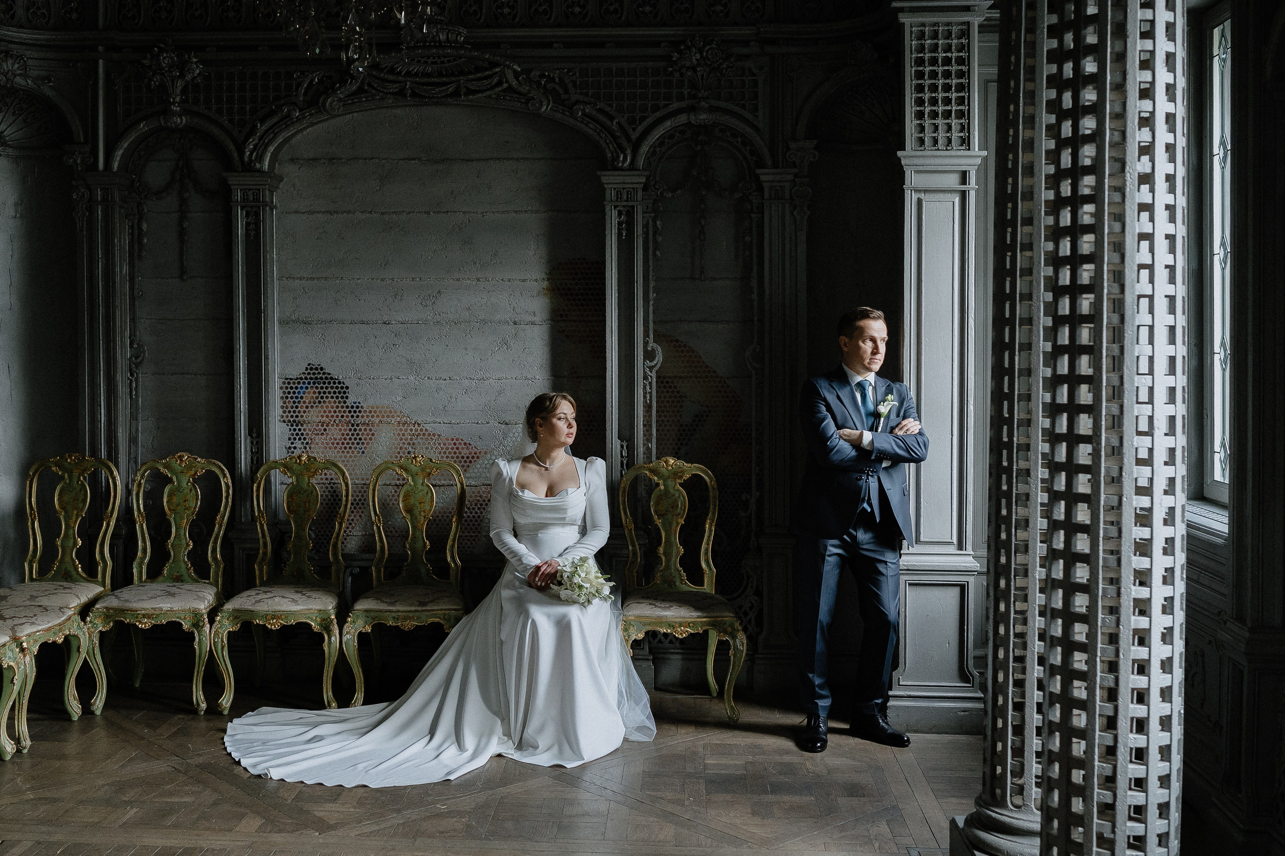 Свадебные сборы и фотосессия в отеле St. Regis. Свадебный фотограф Москва — Сергей и Татьяна