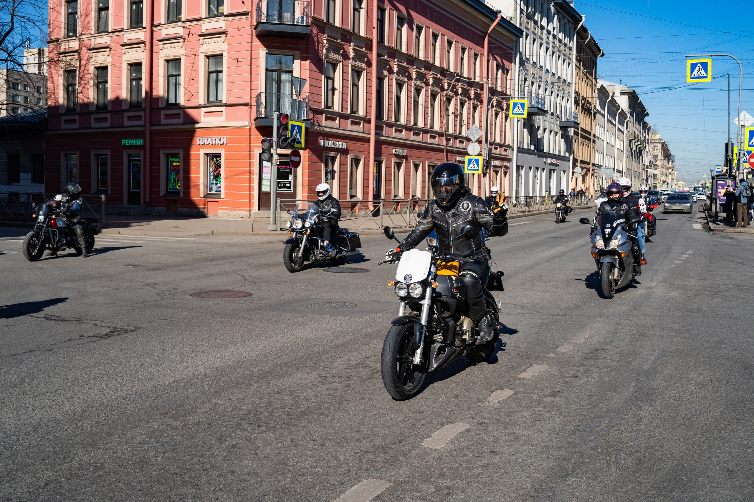 Весенний прохват мотоклуба Normans Riders MC. Концертный и репортажный фотограф в Санкт-Петербурге Слава Пахомов