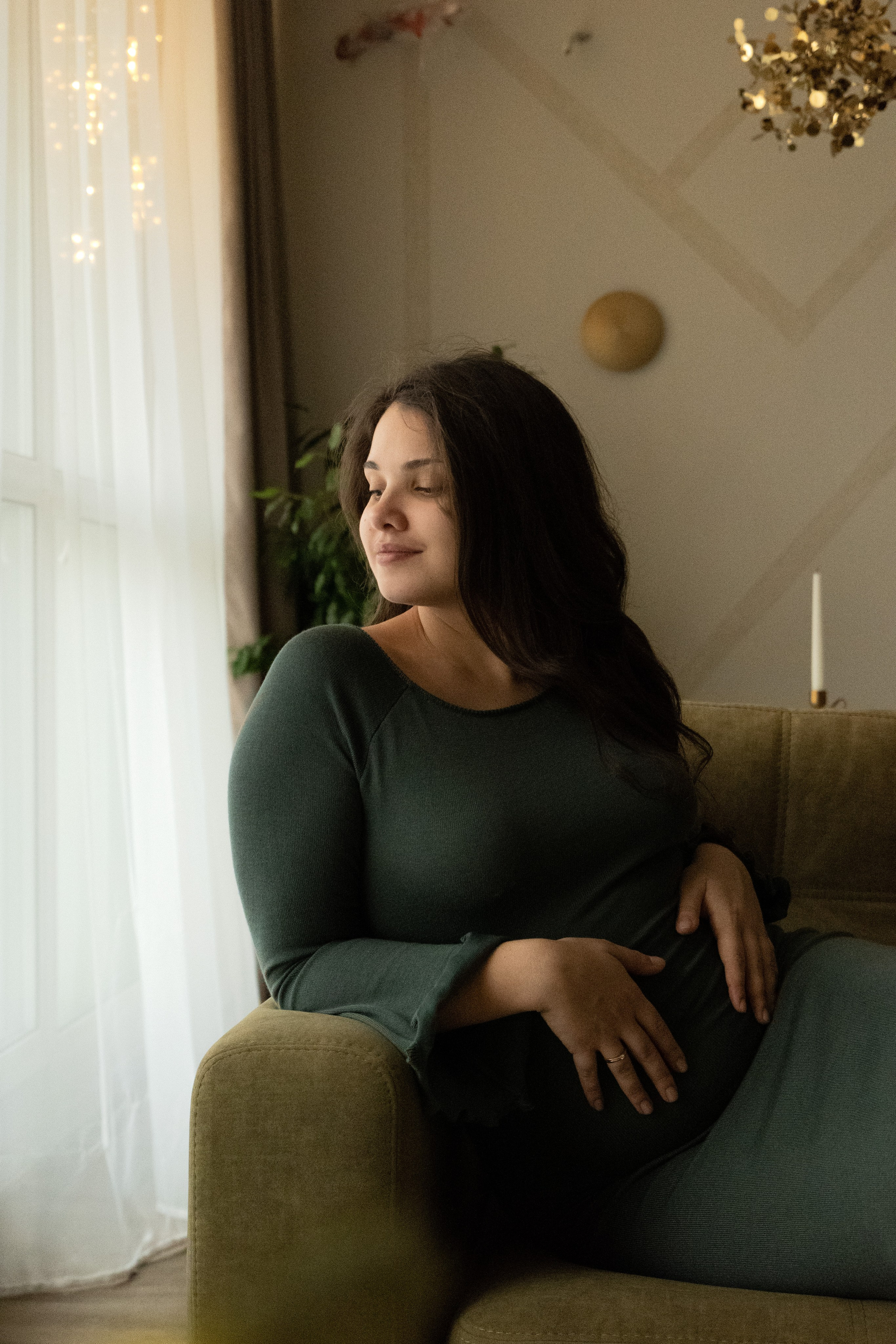 Домашняя новогодняя фотосесиия беременности. Фотограф видеограф Ольга Василевская