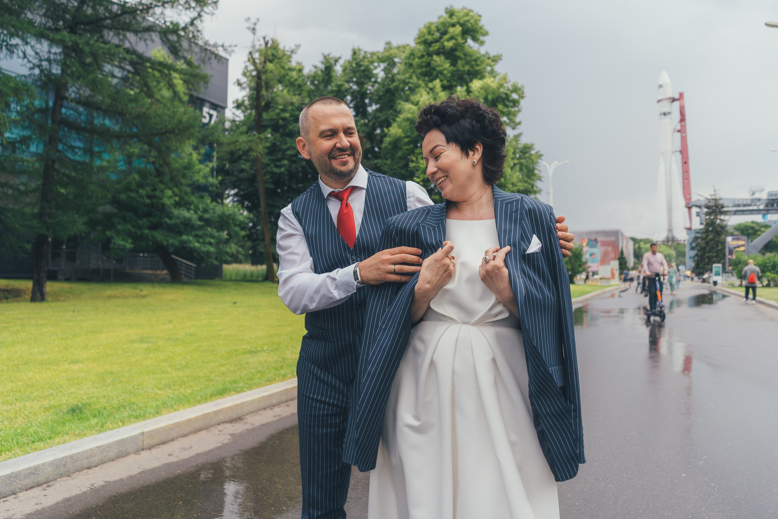 Ольга и Андрей, ЗАГС Железнодорожный, ВДНХ ресторан Московское небо. Наталья Дукалова фотограф Щелково Королев Пушкино Москва Балашиха