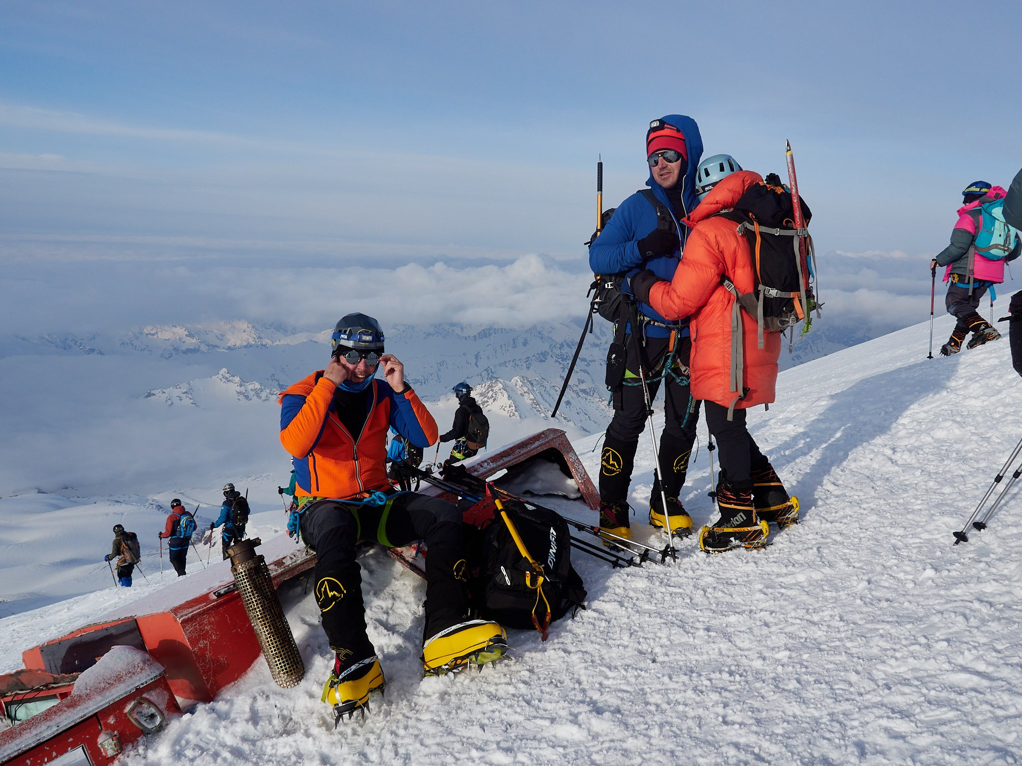 02.05 — 03.05 Снежноледовые занятия и попытка штурма вершины. Горный, высотный Фотограф на Эльбрусе Георгий