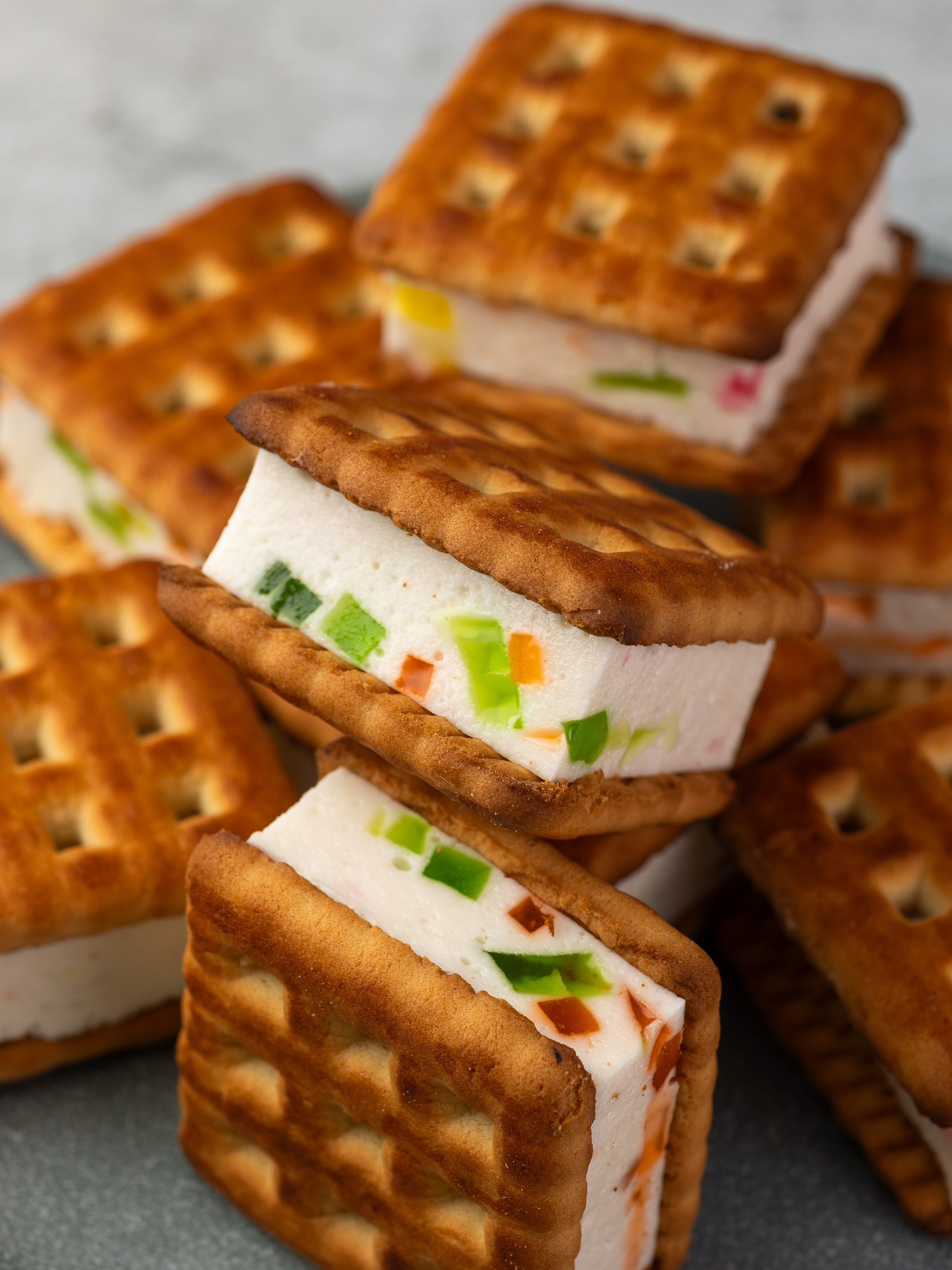 печенья сэндвичи макросъемка