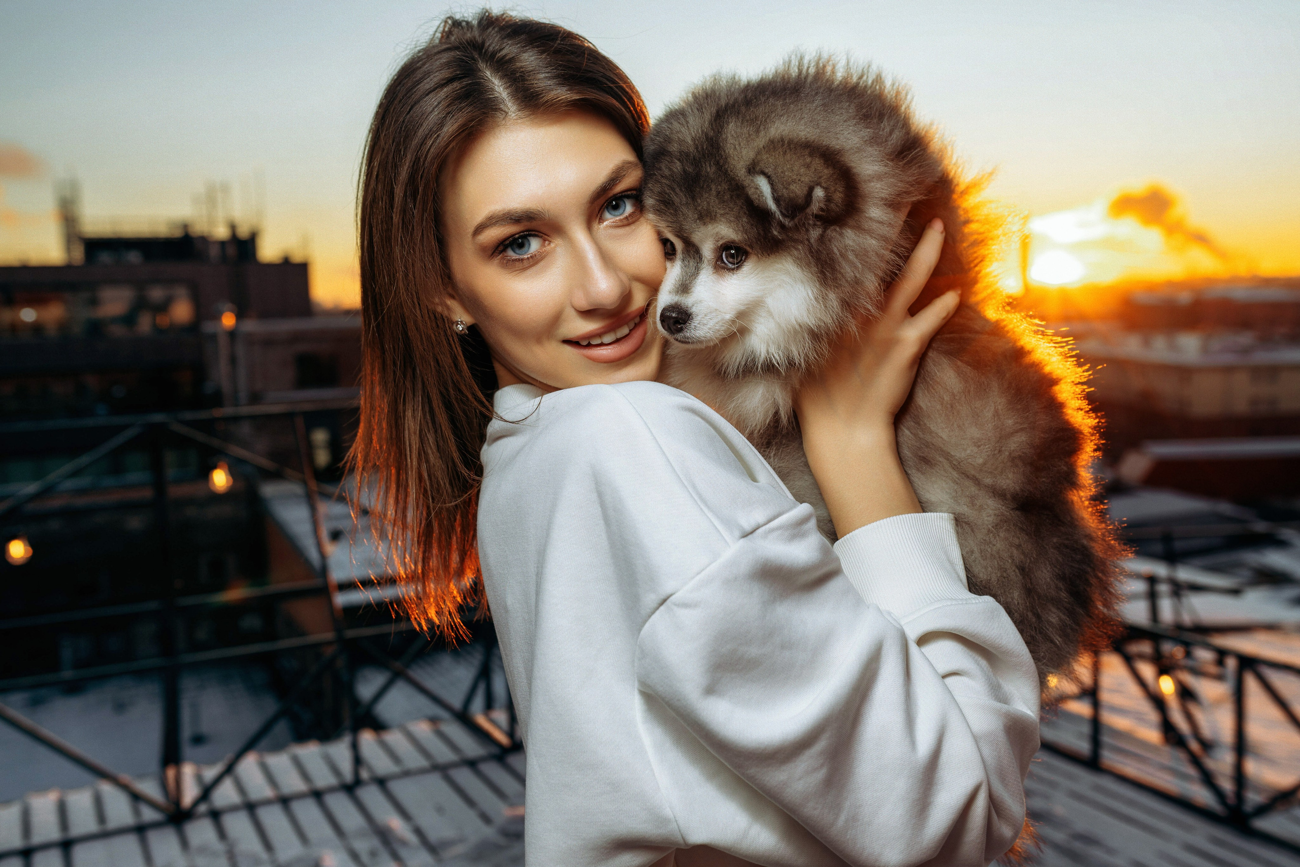 Съёмка со щенками