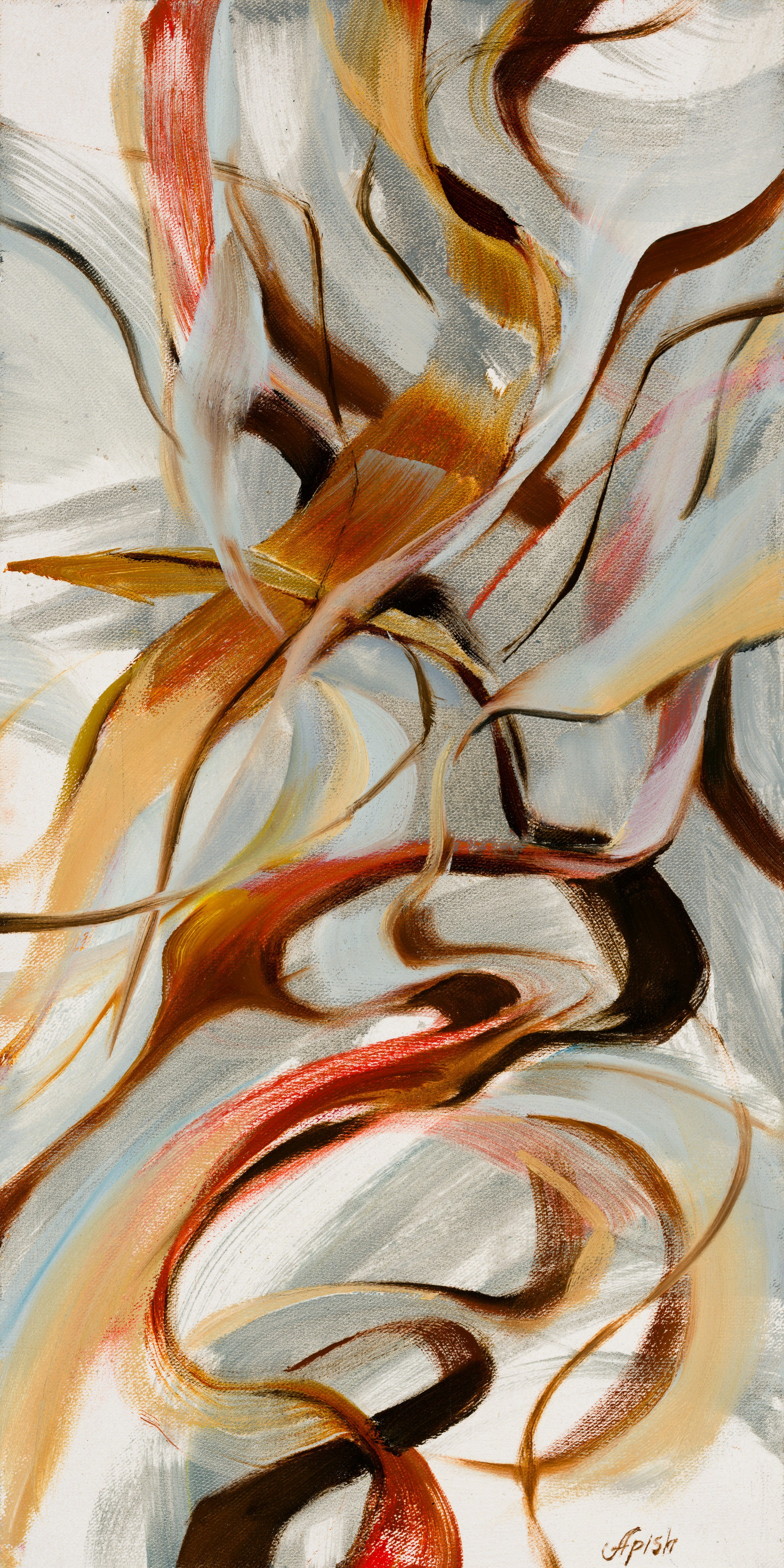 «Хаос 3» - художник Алексей Апиш (холст, масло, 60x30 см, 2024)