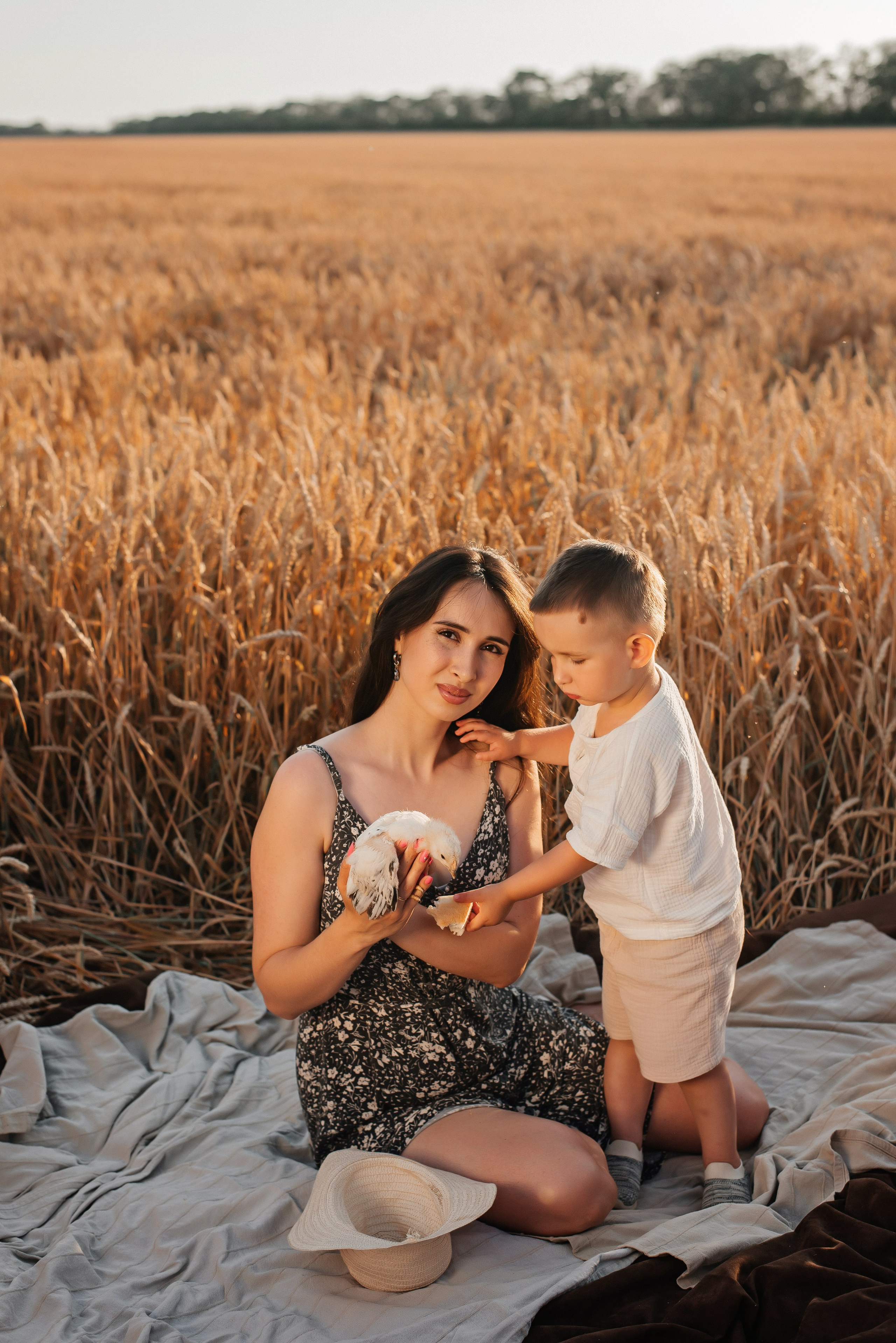 В поле на закате. Детский и семейный фотограф выпускной альбом Приморско-Ахтарск