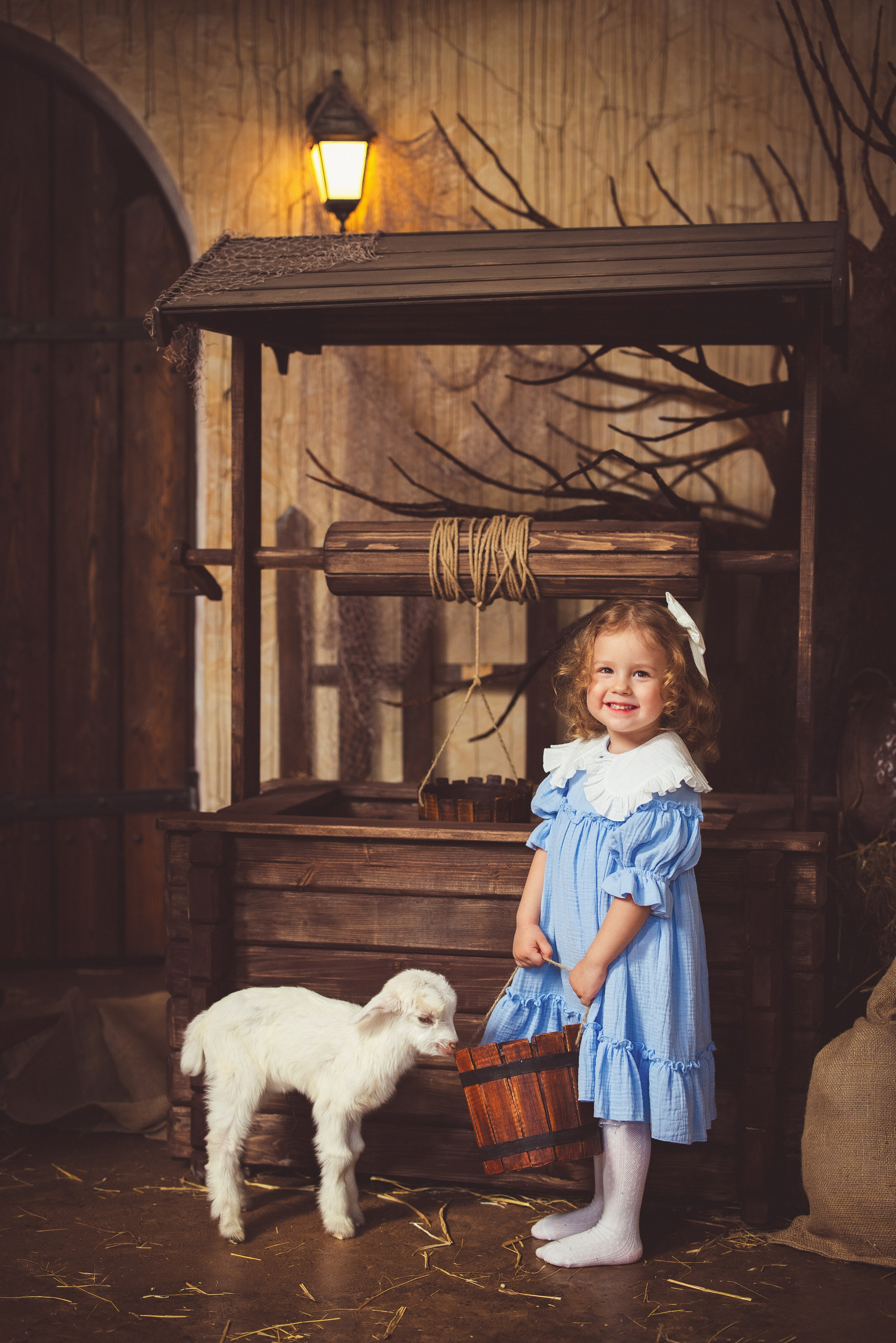 Пасхальный фотопроект с козочкой и утятами, в фотостудии «Эль» 2024 г. Семейный и детский фотограф в Краснодаре Анна Трашкова