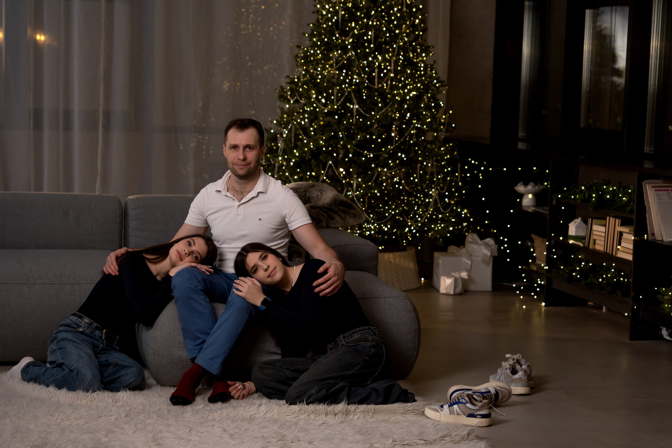 Новогодняя фотосессия для дружной семьи. Фотограф в Красноярске. Юлия Чаушанская