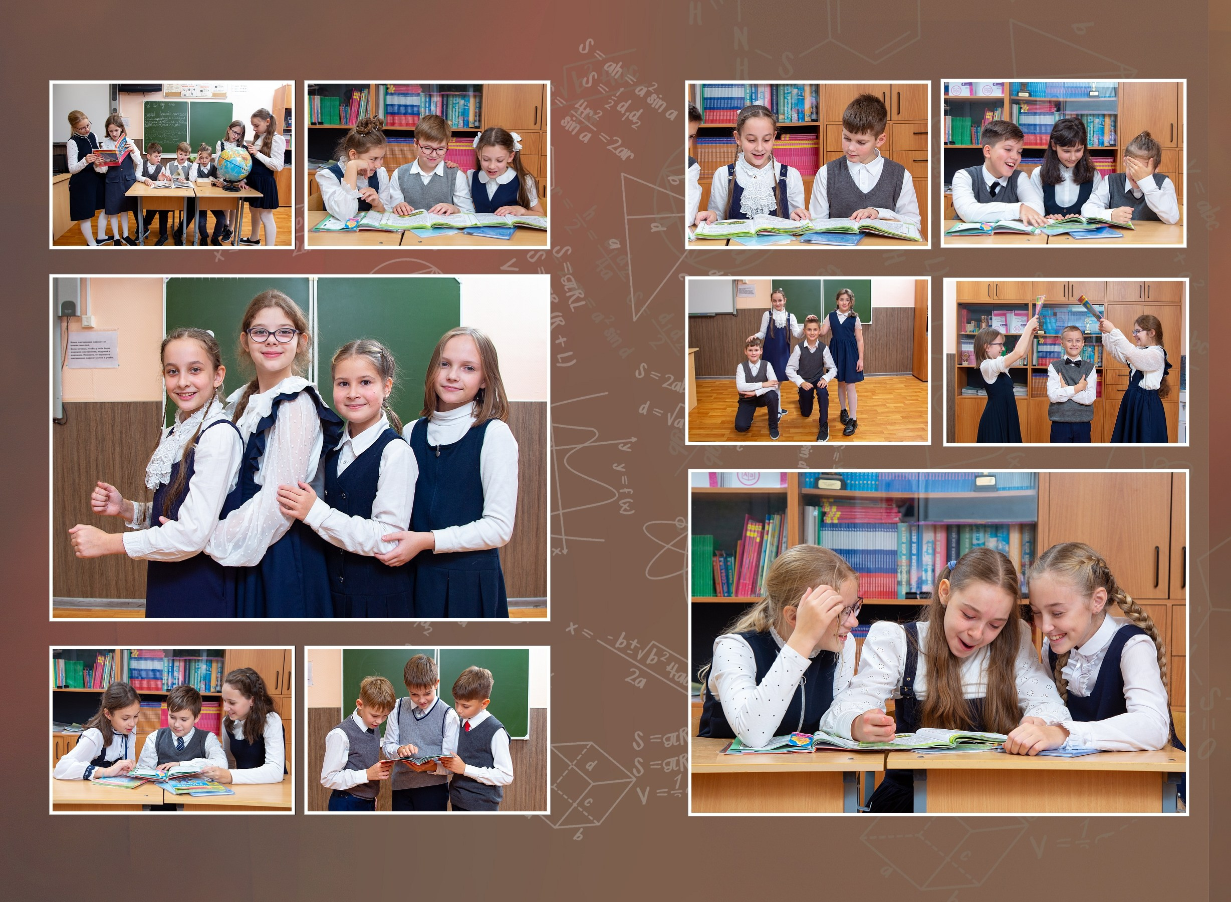 Стильный КОРИЧНЕВЫЙ дизайн. Выпускные альбомы. Школа и детский сад. Москва