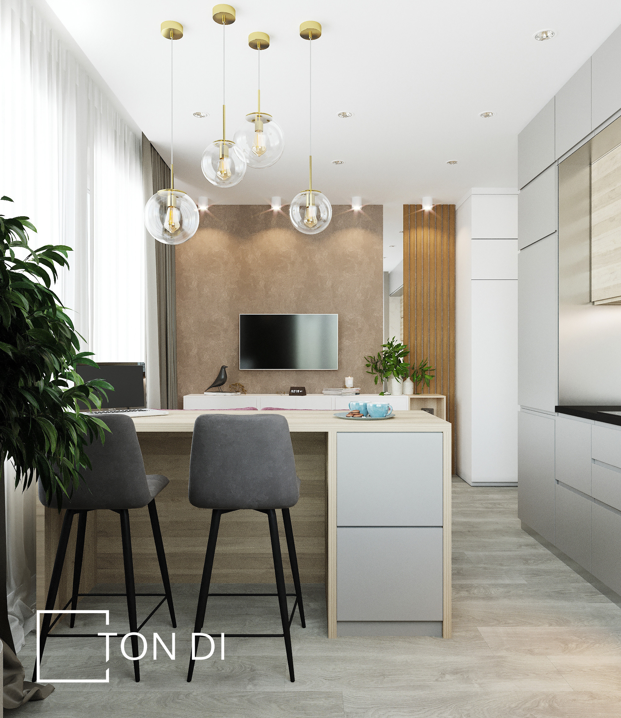 Дизайн-проект квартиры-студии ЖК «Чистое небо». Дизайнер интерьера квартир и частных домов