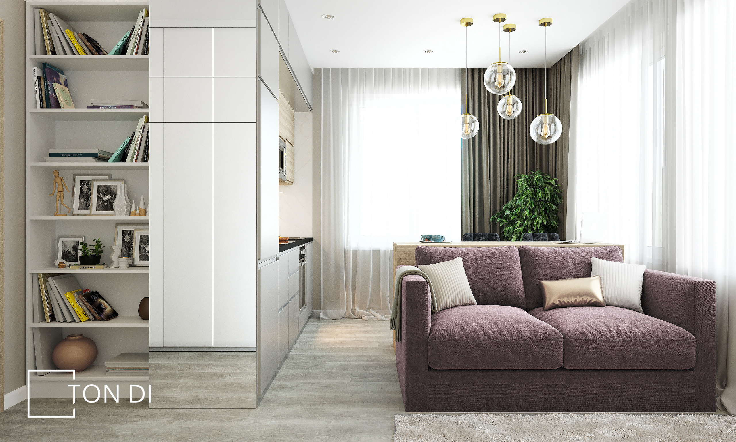 Дизайн-проект квартиры-студии ЖК «Чистое небо». Дизайнер интерьера квартир и частных домов