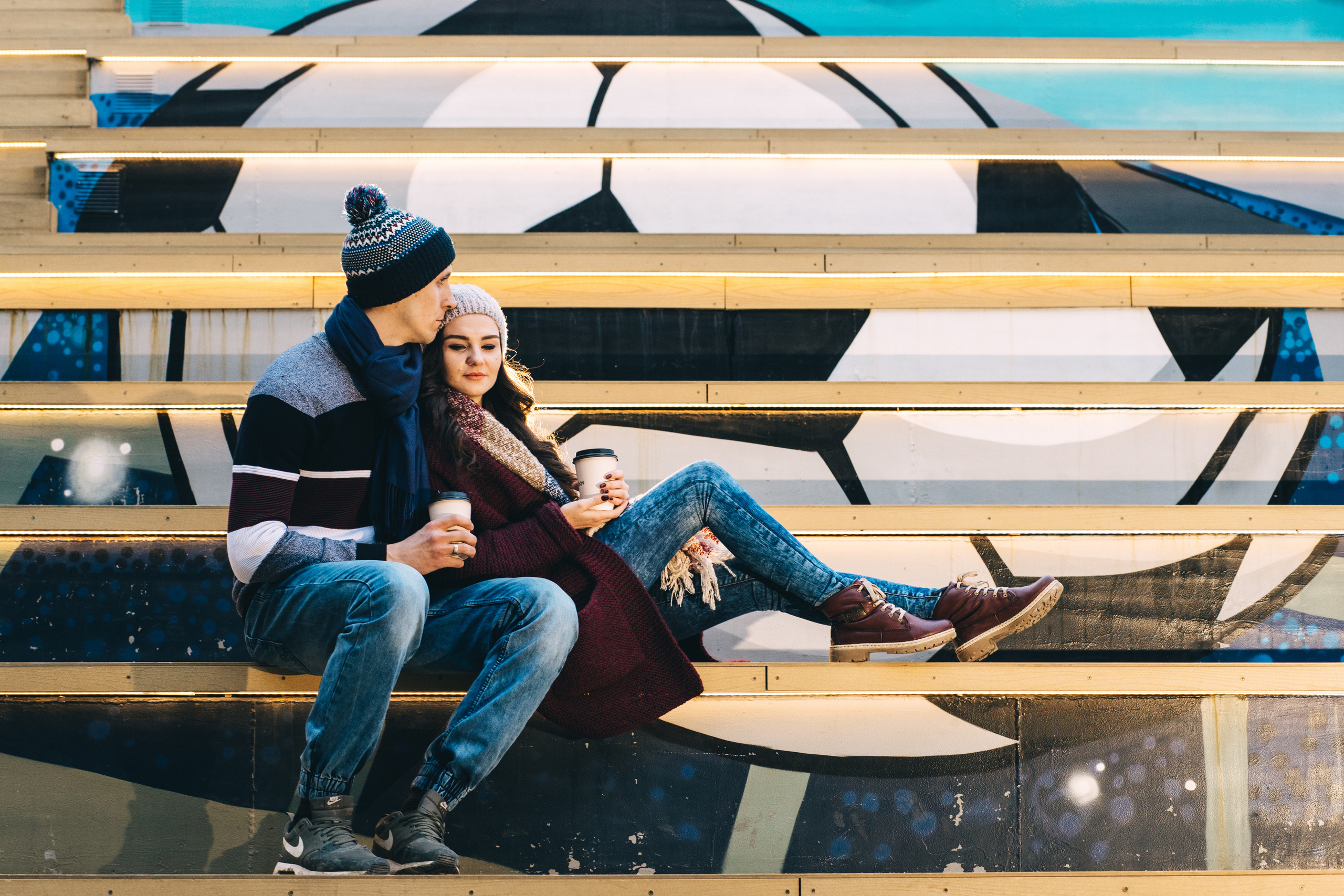 Любовь, коньки и улыбки.... Фотограф Яна Белая