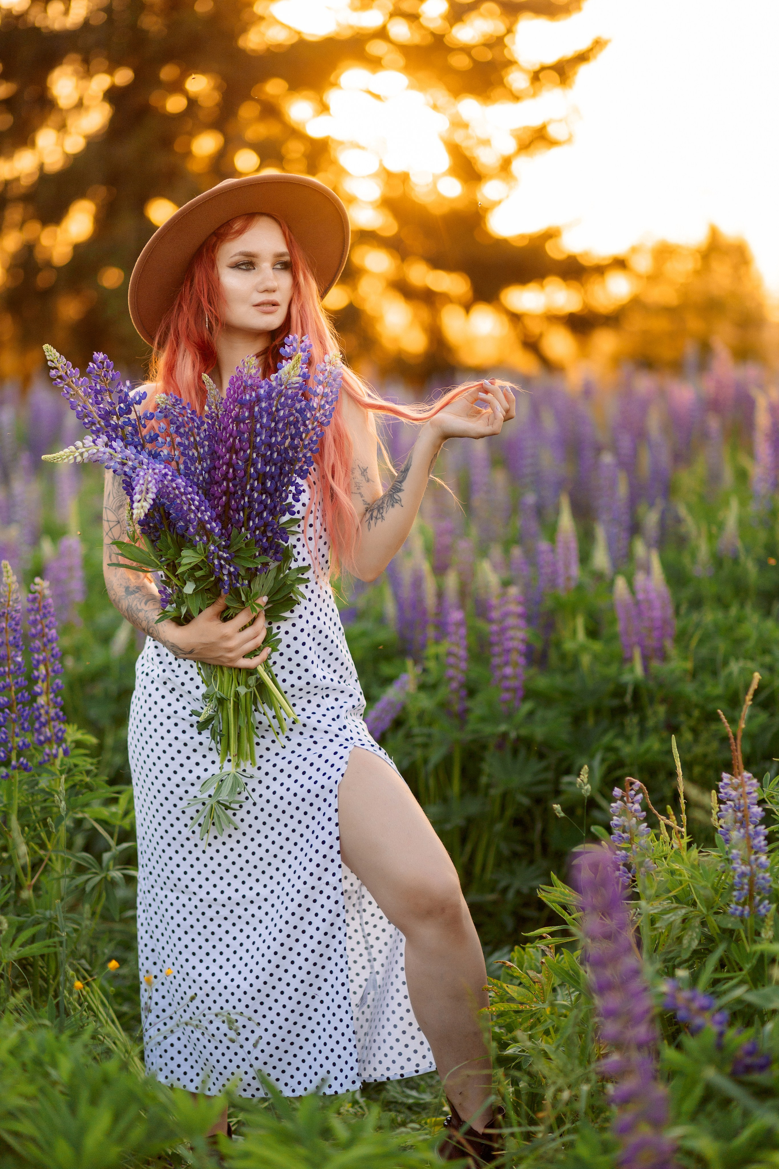 Люпиновая Фотосессия на закате. Профессиональный фотограф в Ижевске Леша Петров