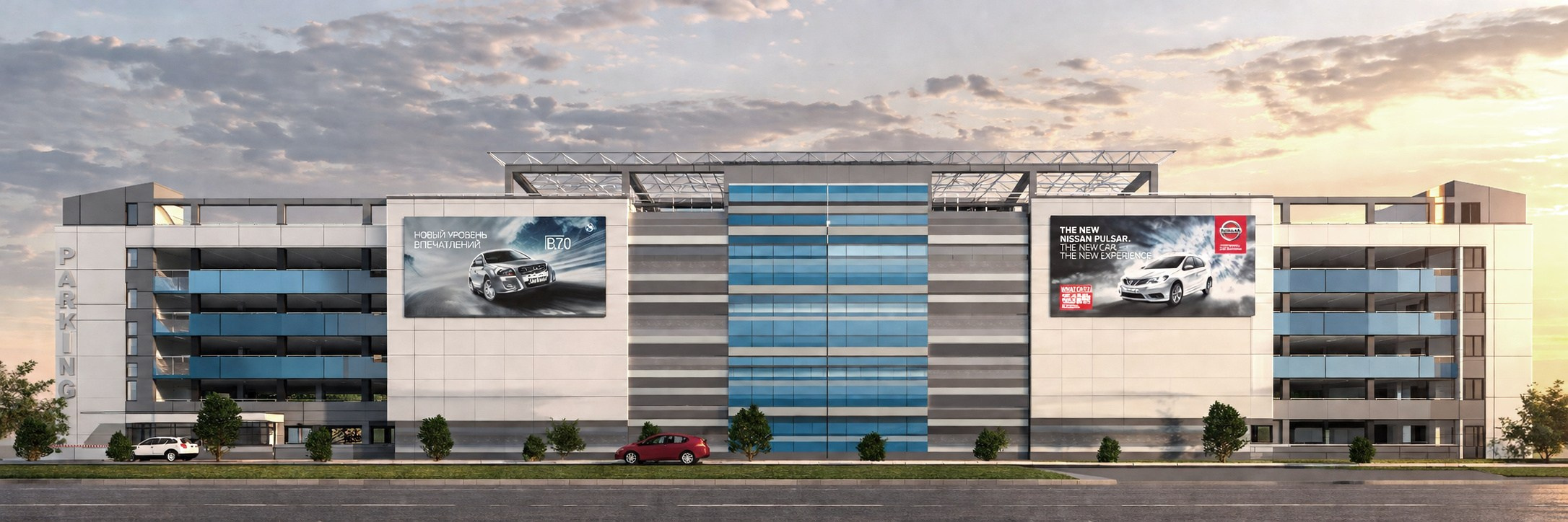 2018. Многоуровневый паркинг на 300 машино-мест. Краснодар. Архитектурное проектирование и дизайн интерьеров. г. Анапа