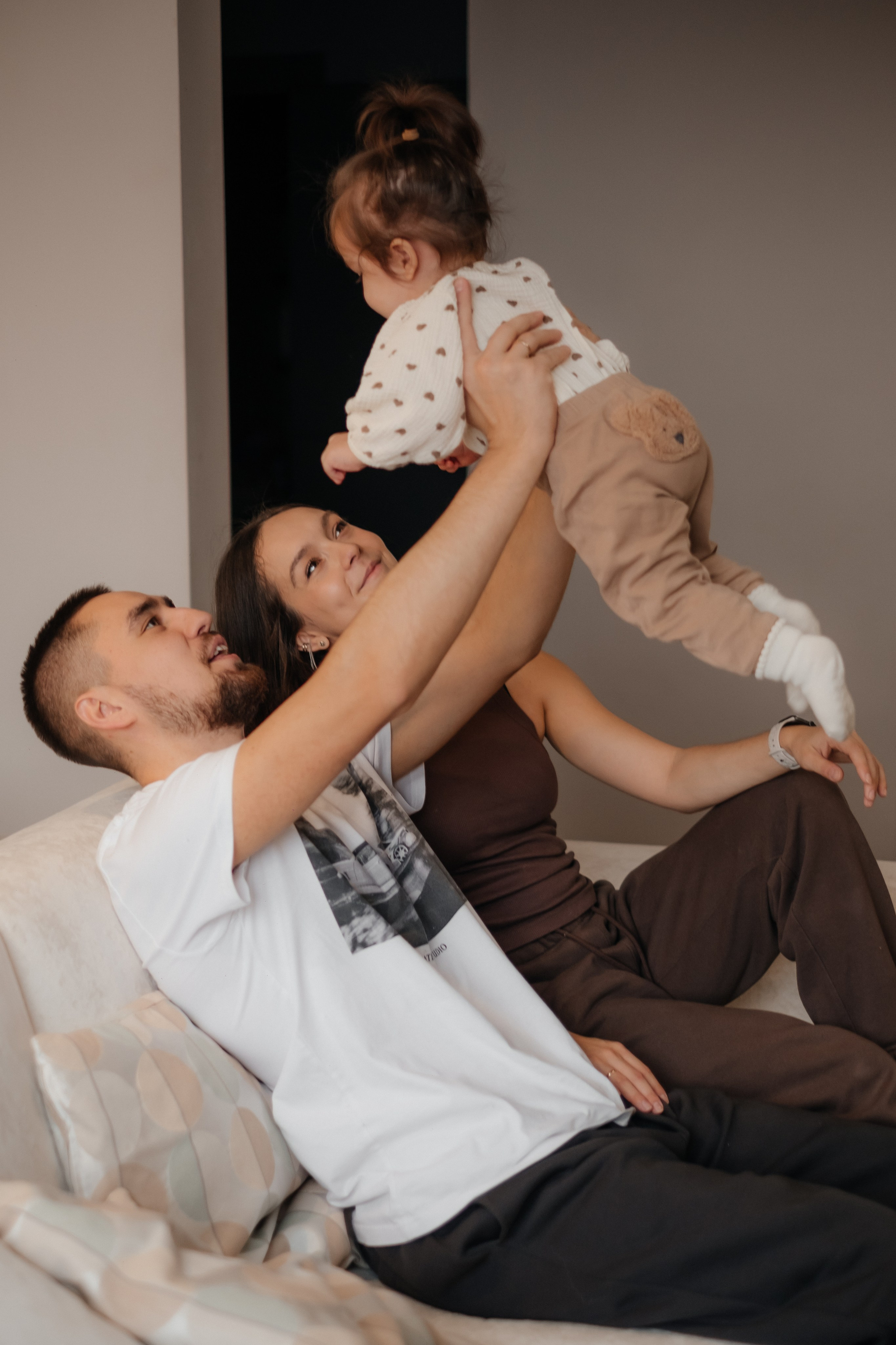 Катя, Саша и Еся | домашняя съемка. Фотограф в Новосибирске Диана Ильиных