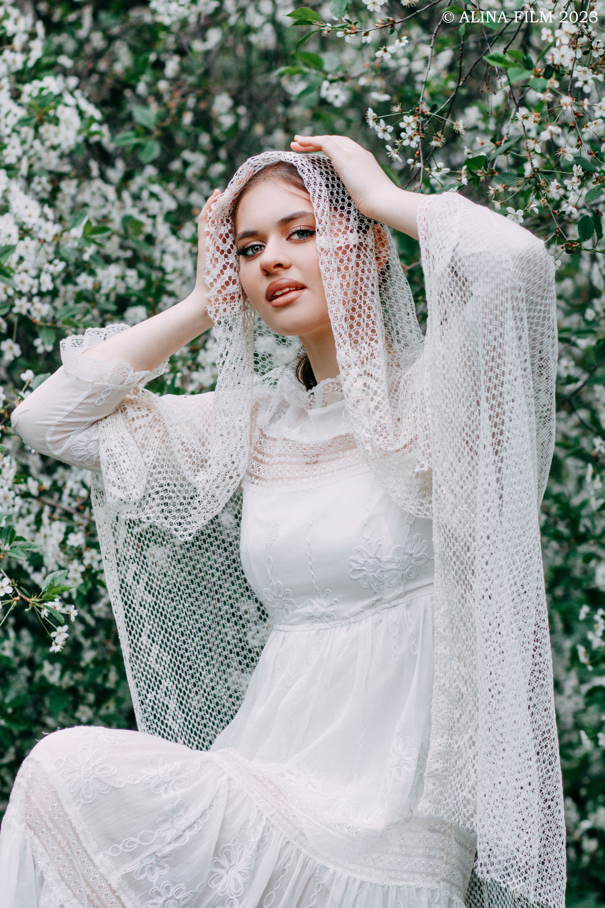 Фотосессия в цветении (вишня). Фотограф в Санкт-Петербурге Alina Film