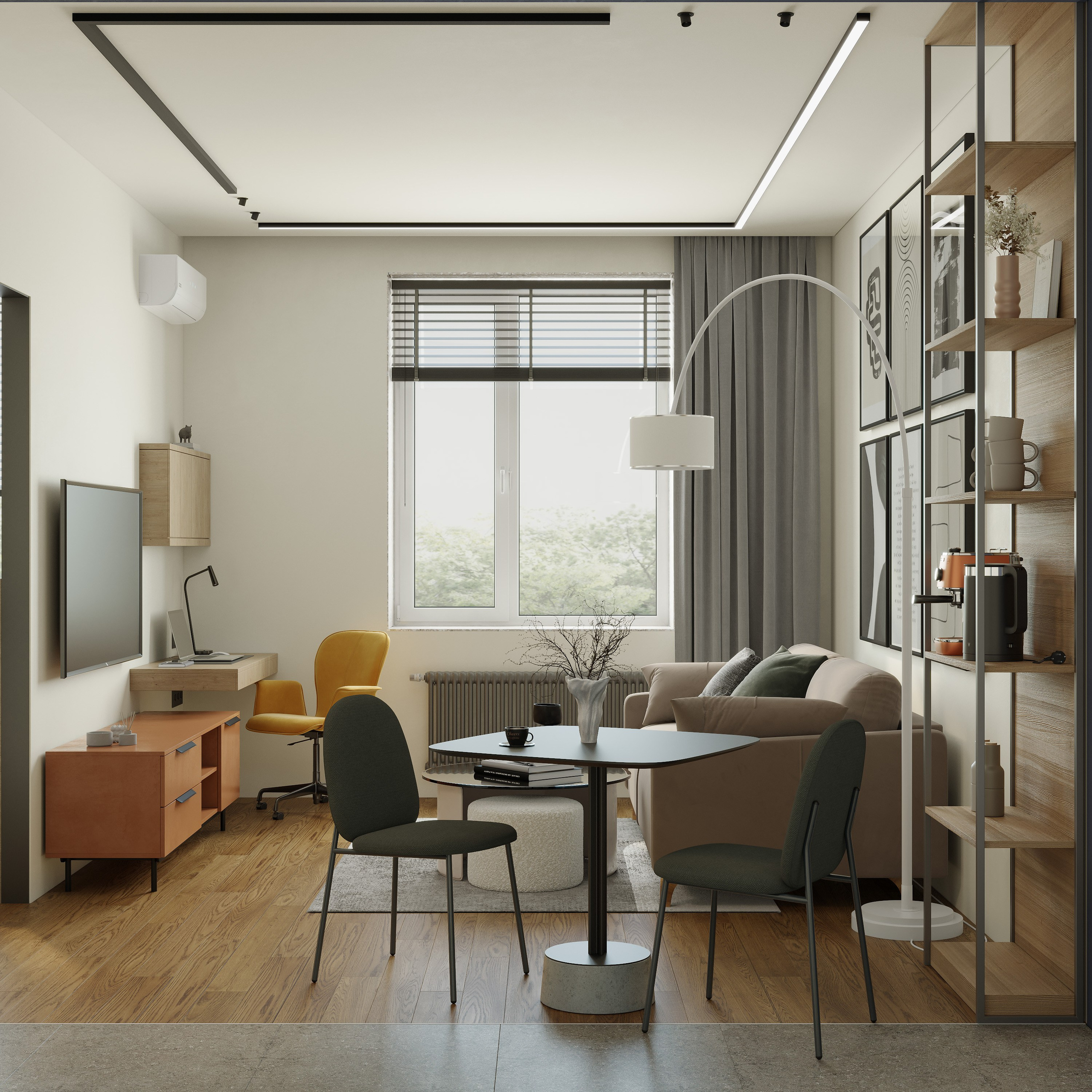 Квартира для LSD Bureau. 3D визуализация интерьера и архитектурной среды