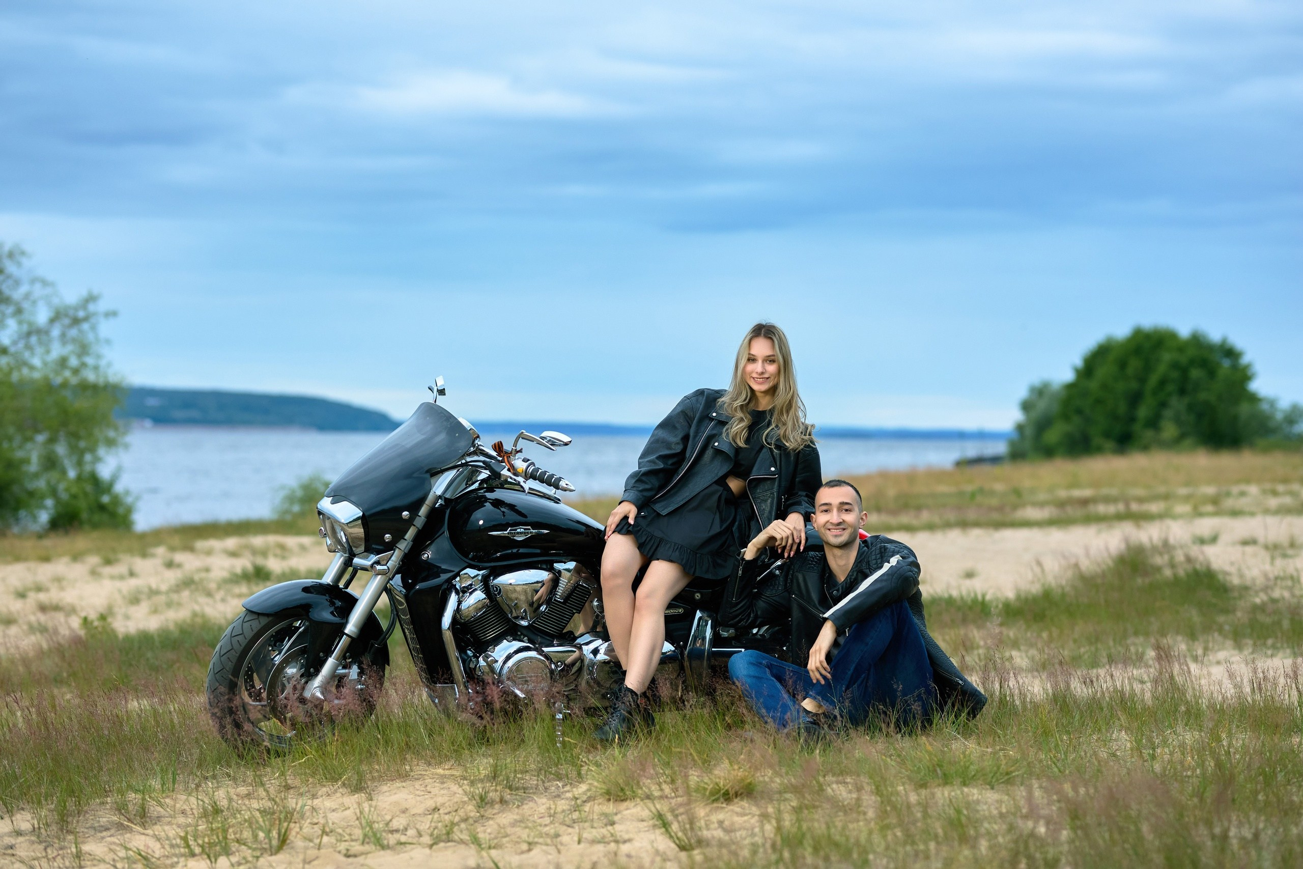 Фотосессия с мотоциклом для двоих, заволжье, чебоксары, чувашия