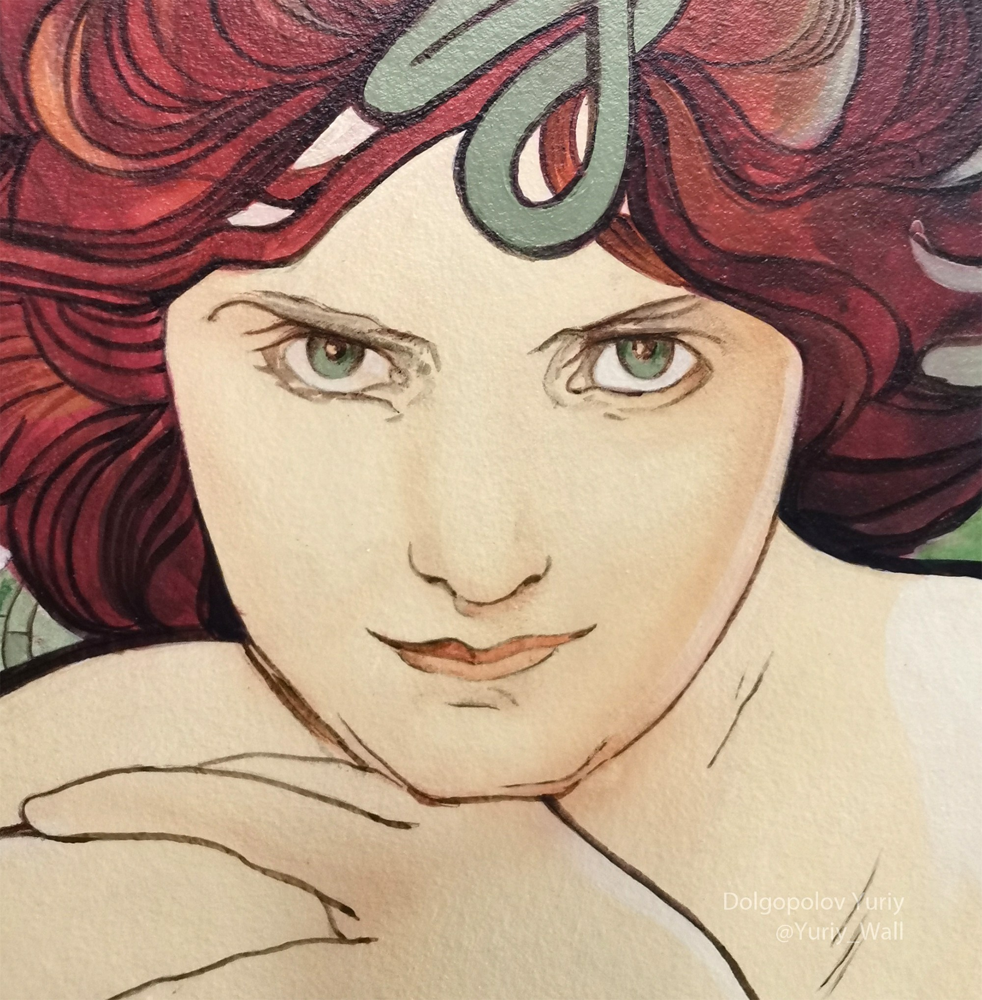 Роспись на стене в стиле модерн