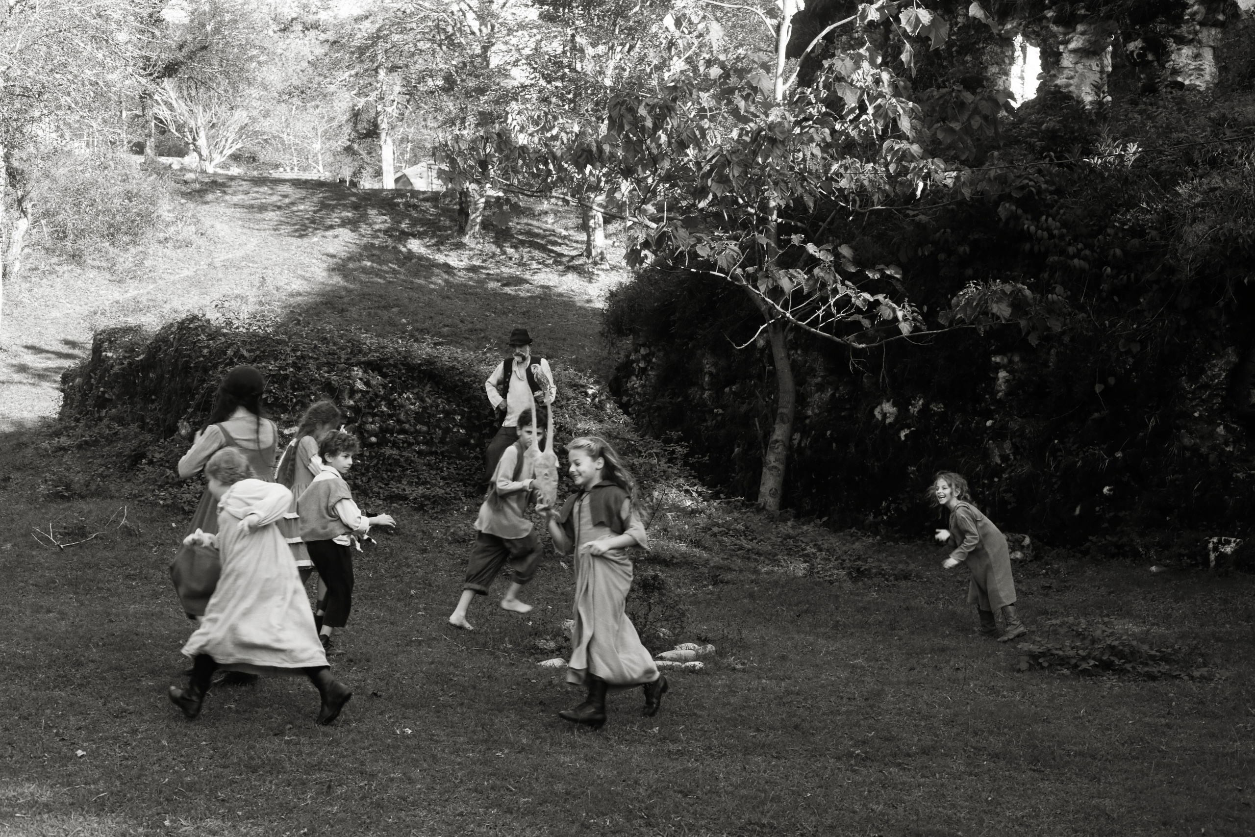 Кинематографическая съемка. Старик и дети. Ekaterina Beridze