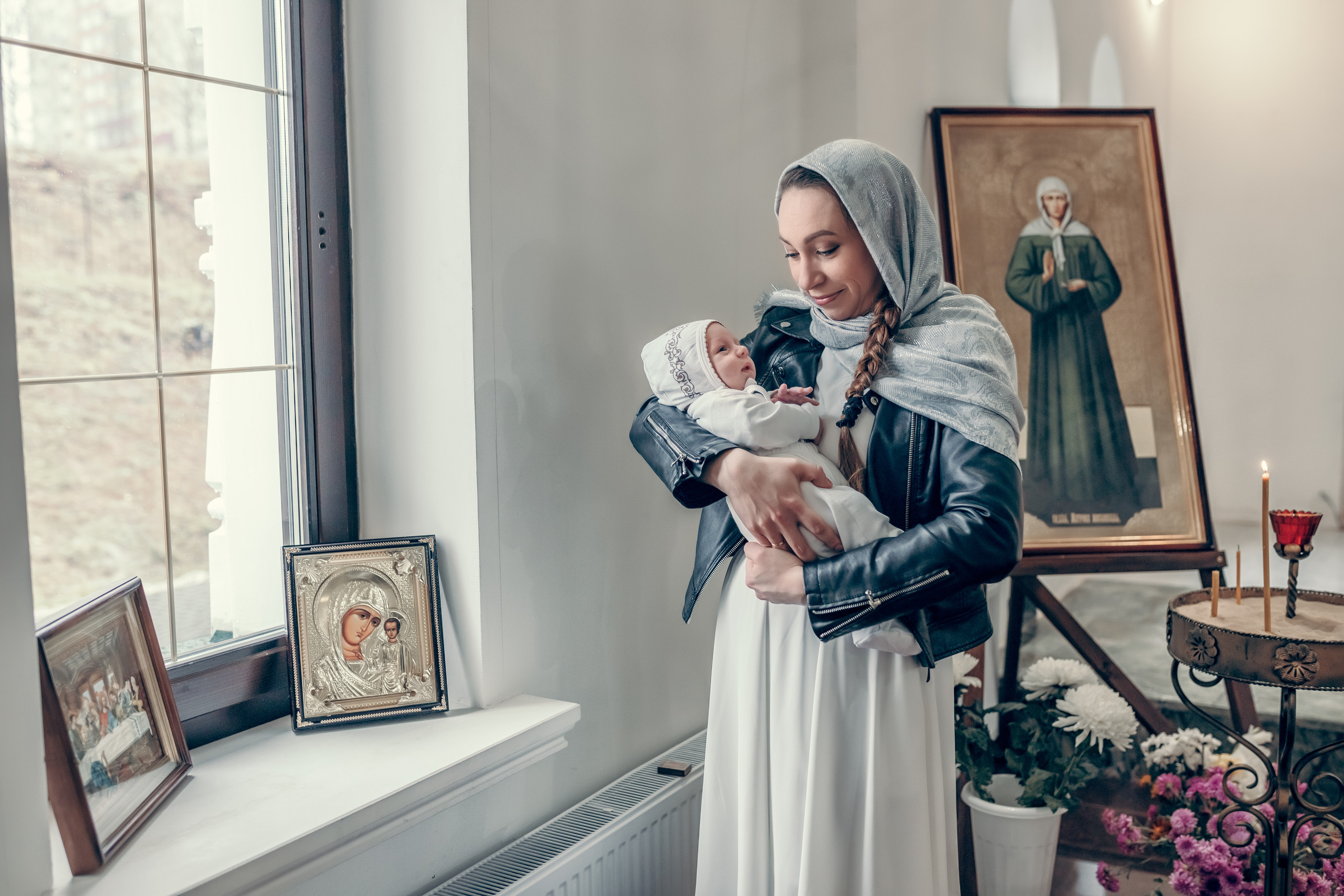 Крещение Льва в Храме Матроны Московской. Екатерина Крапивина фотограф церковных Таинств в Нижний Новгороде