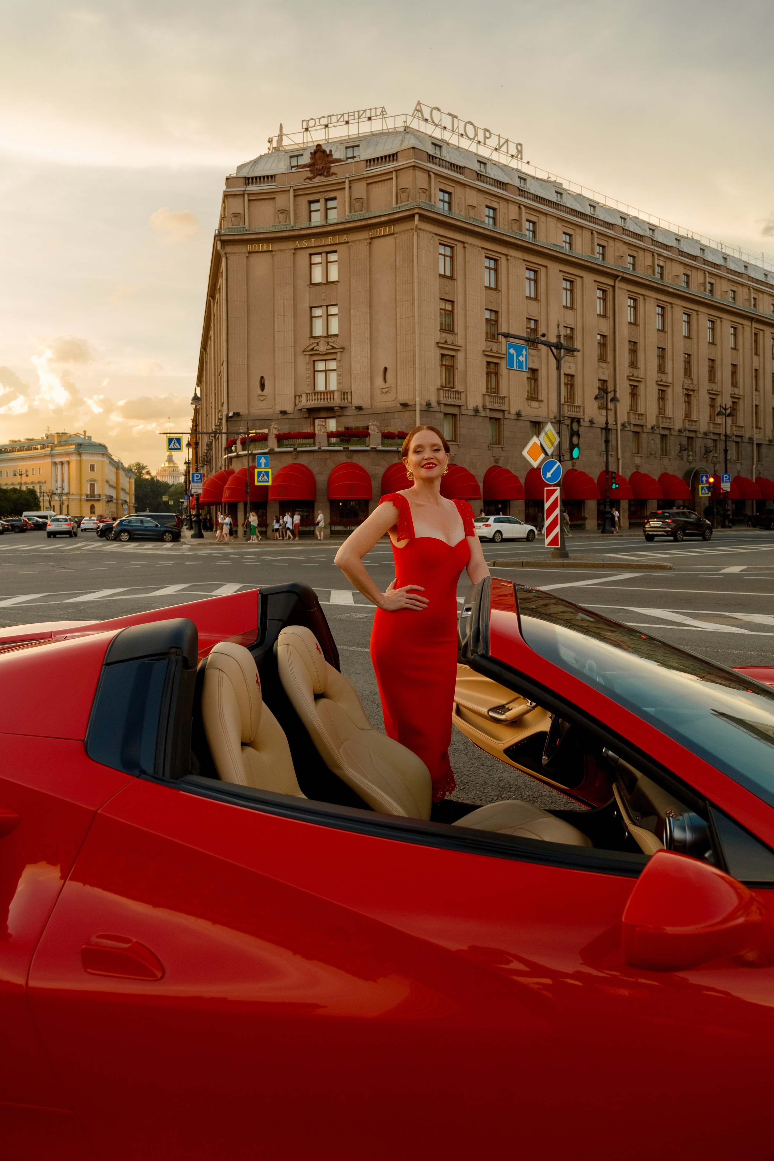 Фотосессия с феррари. Светский фотограф Санкт-Петербург и ЛО