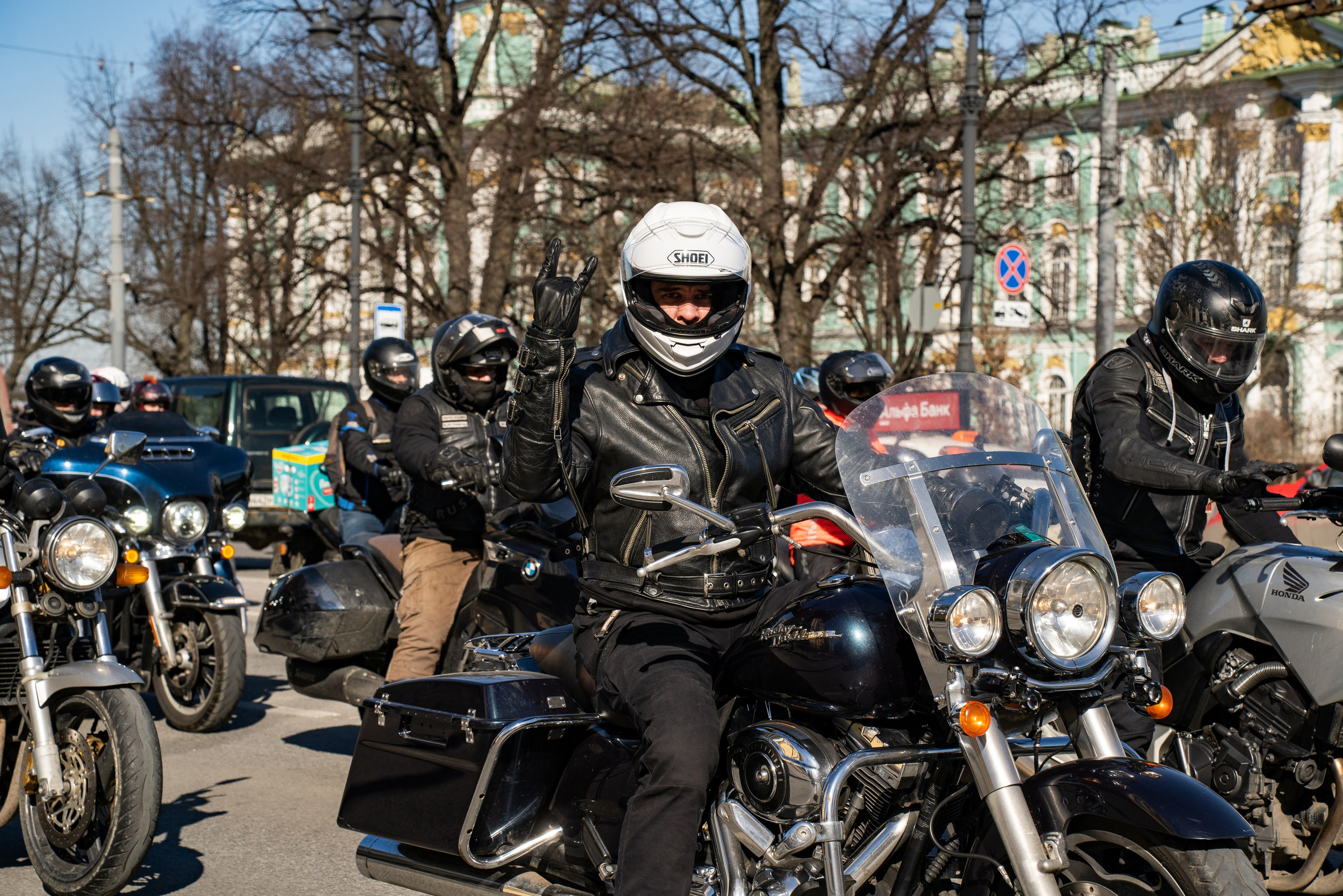 Весенний прохват мотоклуба Normans Riders MC. Концертный и репортажный фотограф в Санкт-Петербурге Слава Пахомов