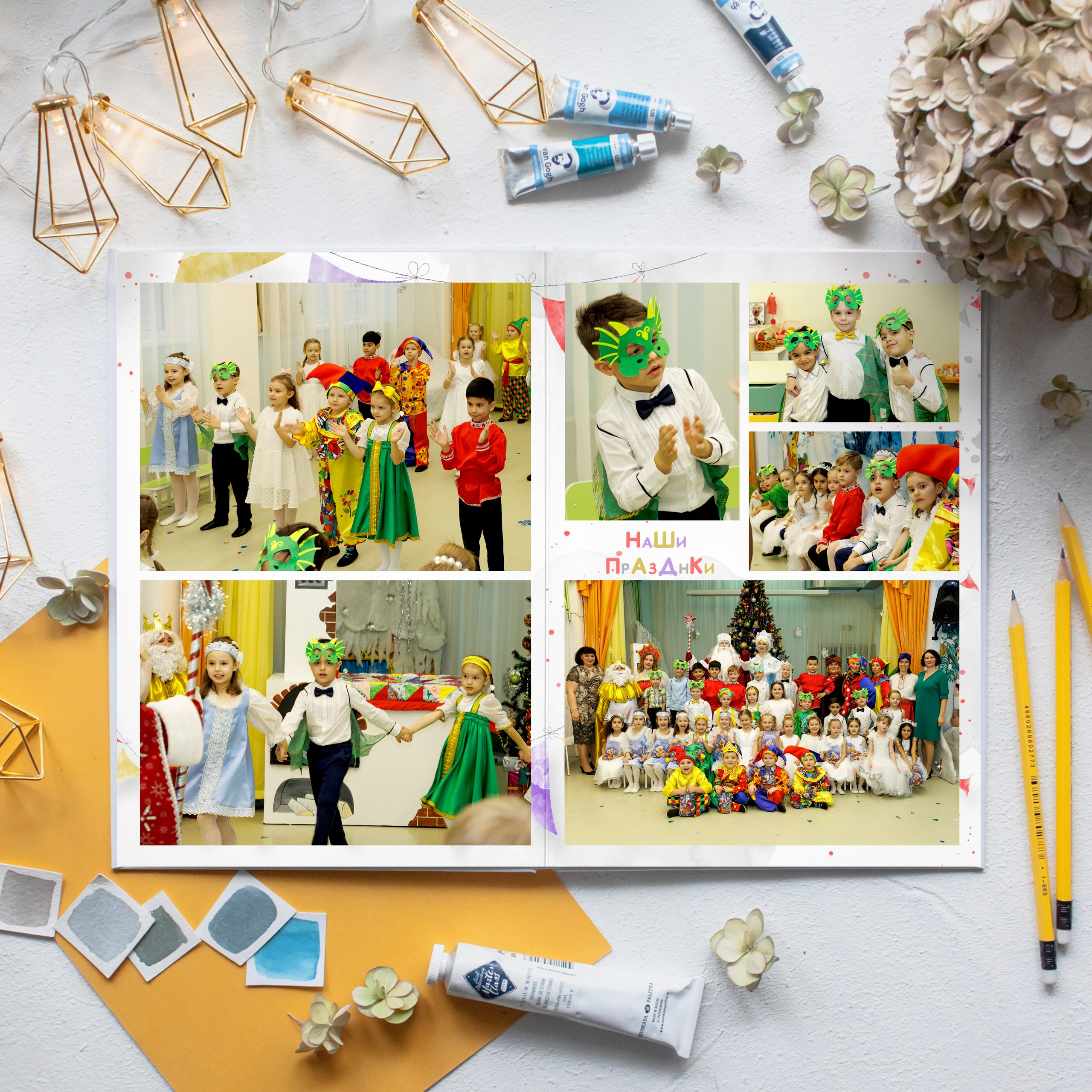 Образцы выпускных фотокниг для детского сада. Детский школьный и семейный фотограф в Краснодаре