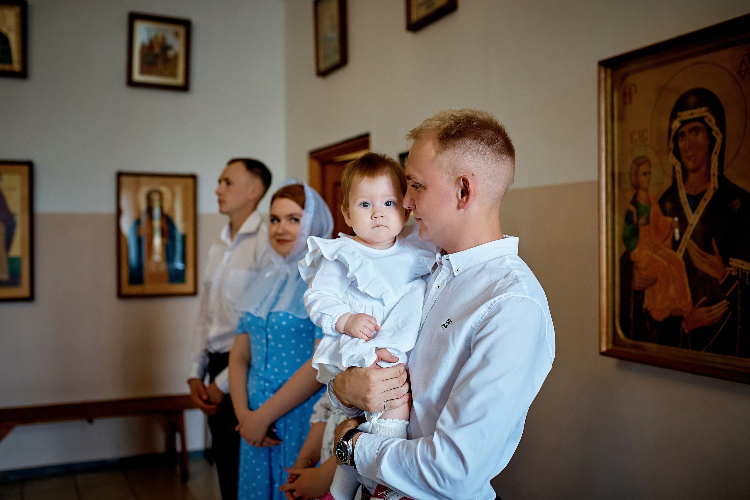 Таинство Крещения Василисы храм Д. Ростовского. Фотограф на Крещение и Венчание в Барнауле